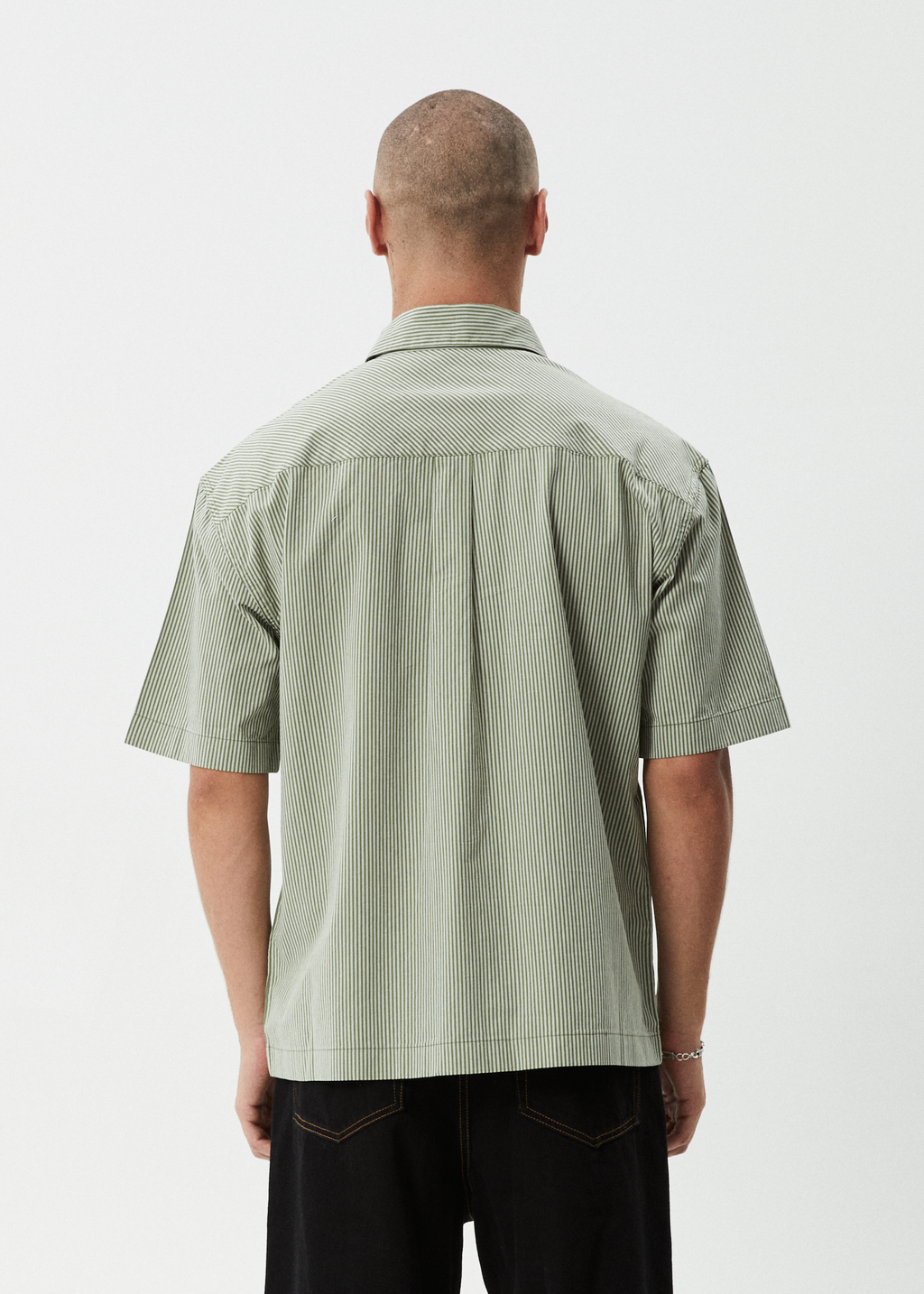 AFENDS Mens Candy - Short Sleeve Shirt - Oil Green