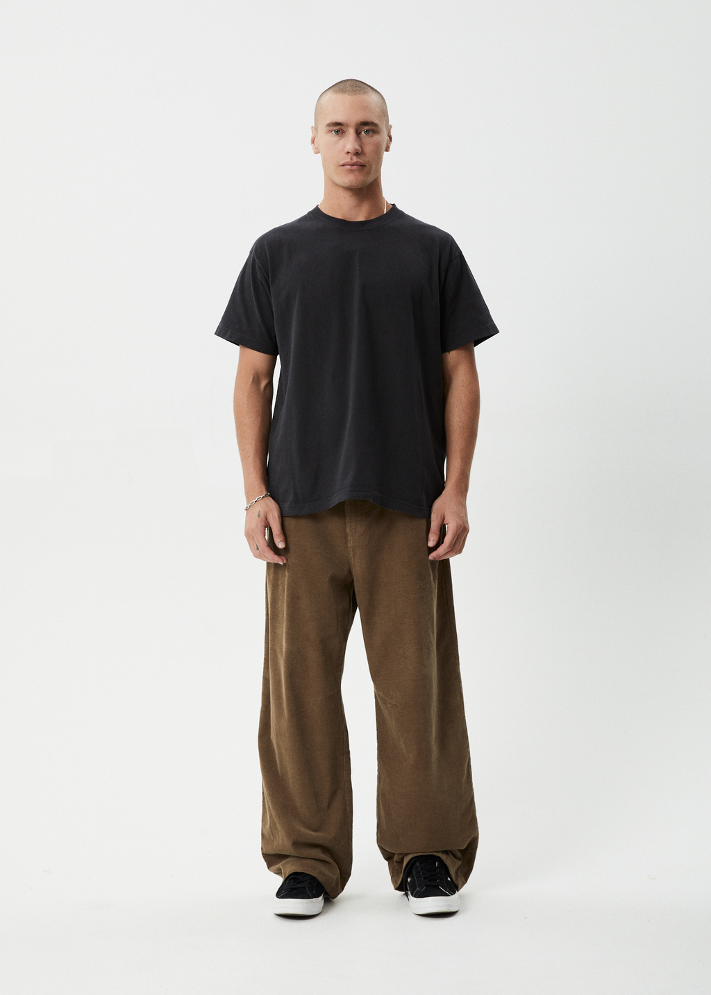 AFENDS Mens Welcome Back - Corduroy Baggy Pant - Fossil