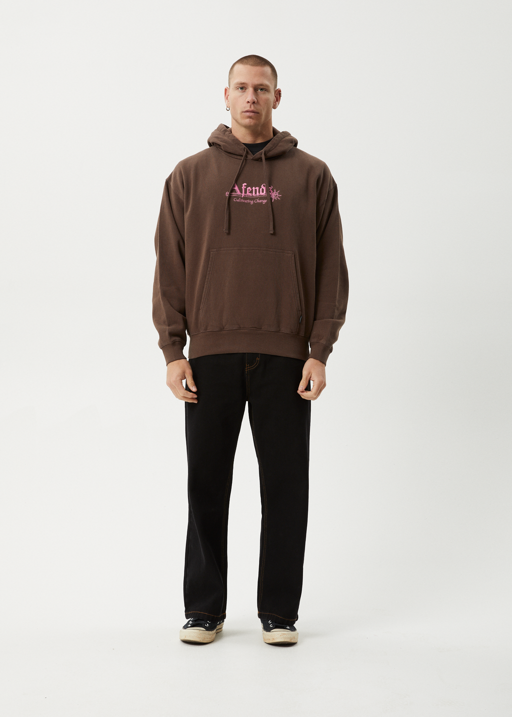 AFENDS Mens Mace - Hoodie - Coffee