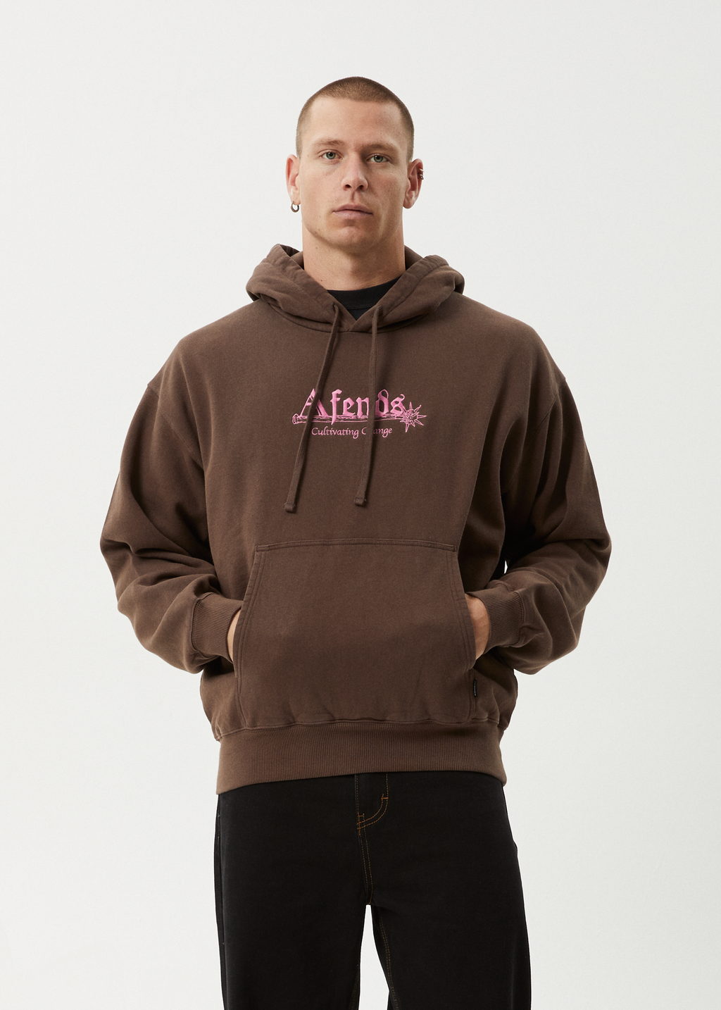 AFENDS Mens Mace - Hoodie - Coffee