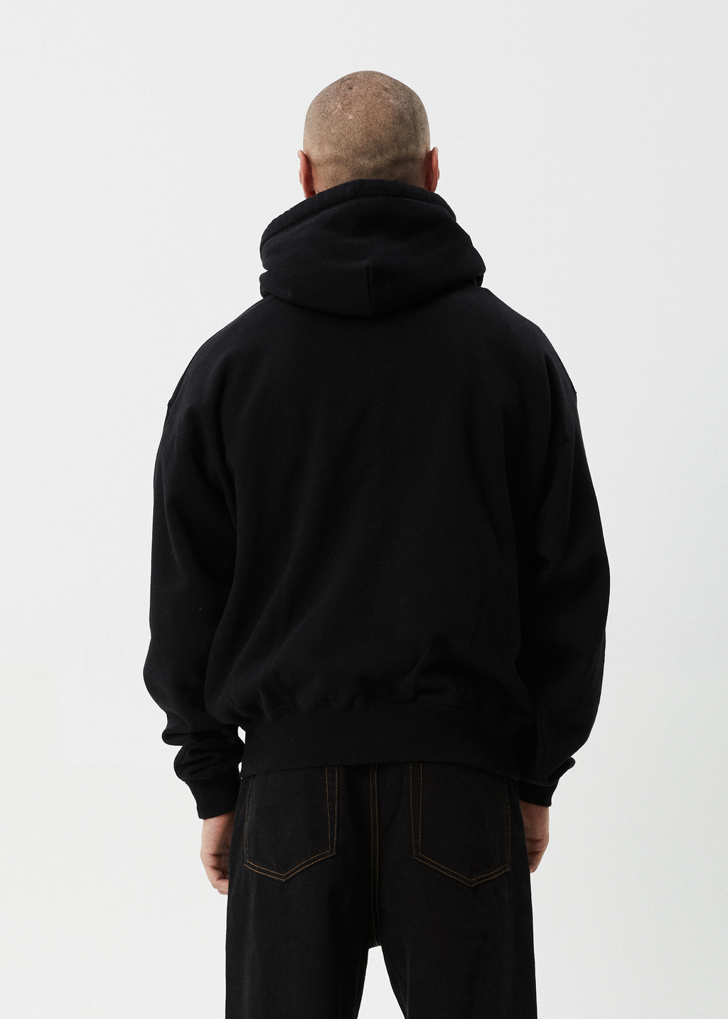 AFENDS Mens Wired - Boxy Hoodie - Black