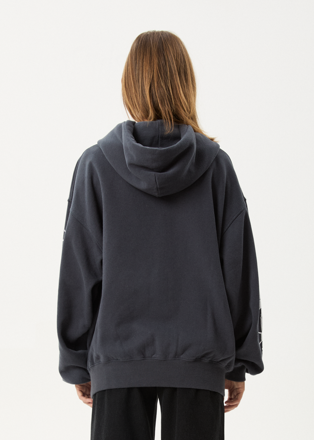 AFENDS Mens Hidden - Boxy Hoodie - Charcoal