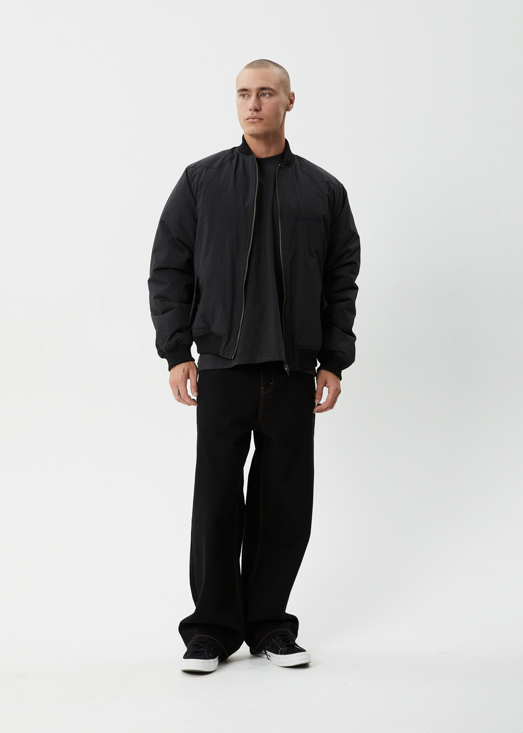 AFENDS Mens No More Bombs - Bomber Jacket - Black