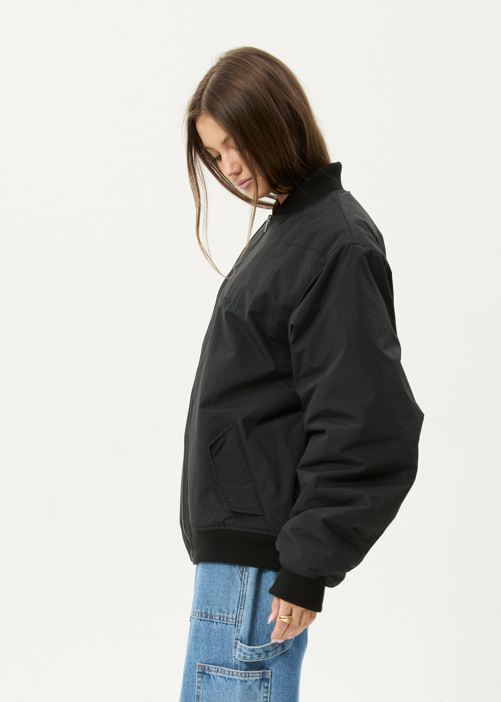 AFENDS Mens No More Bombs - Bomber Jacket - Black