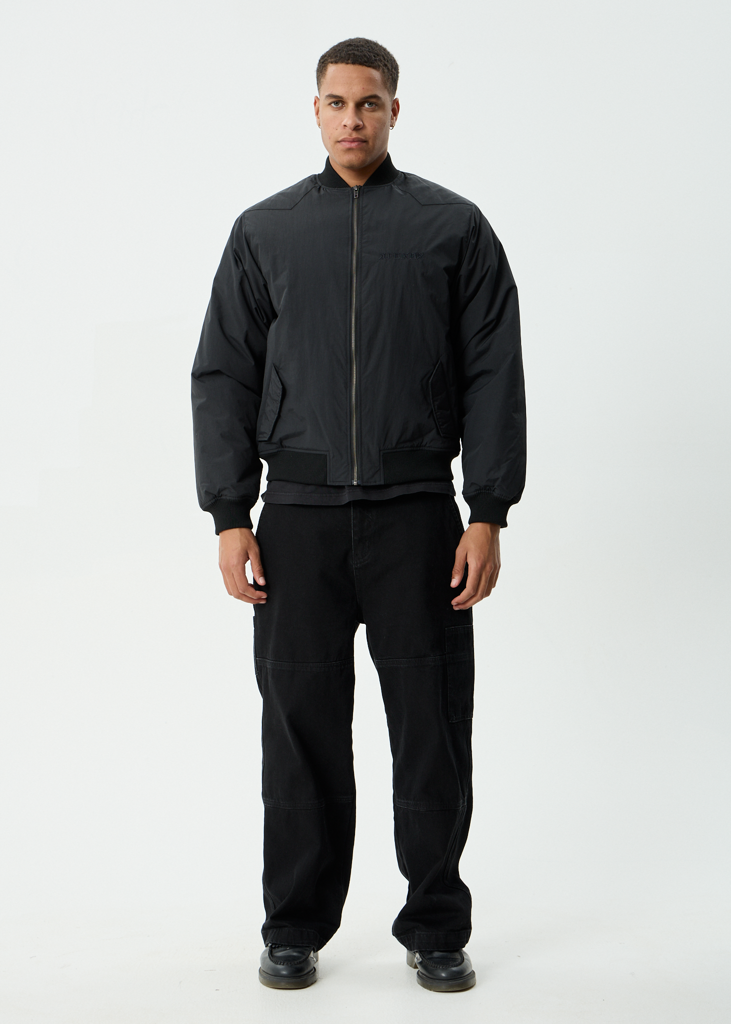 AFENDS Mens No More Bombs - Bomber Jacket - Black