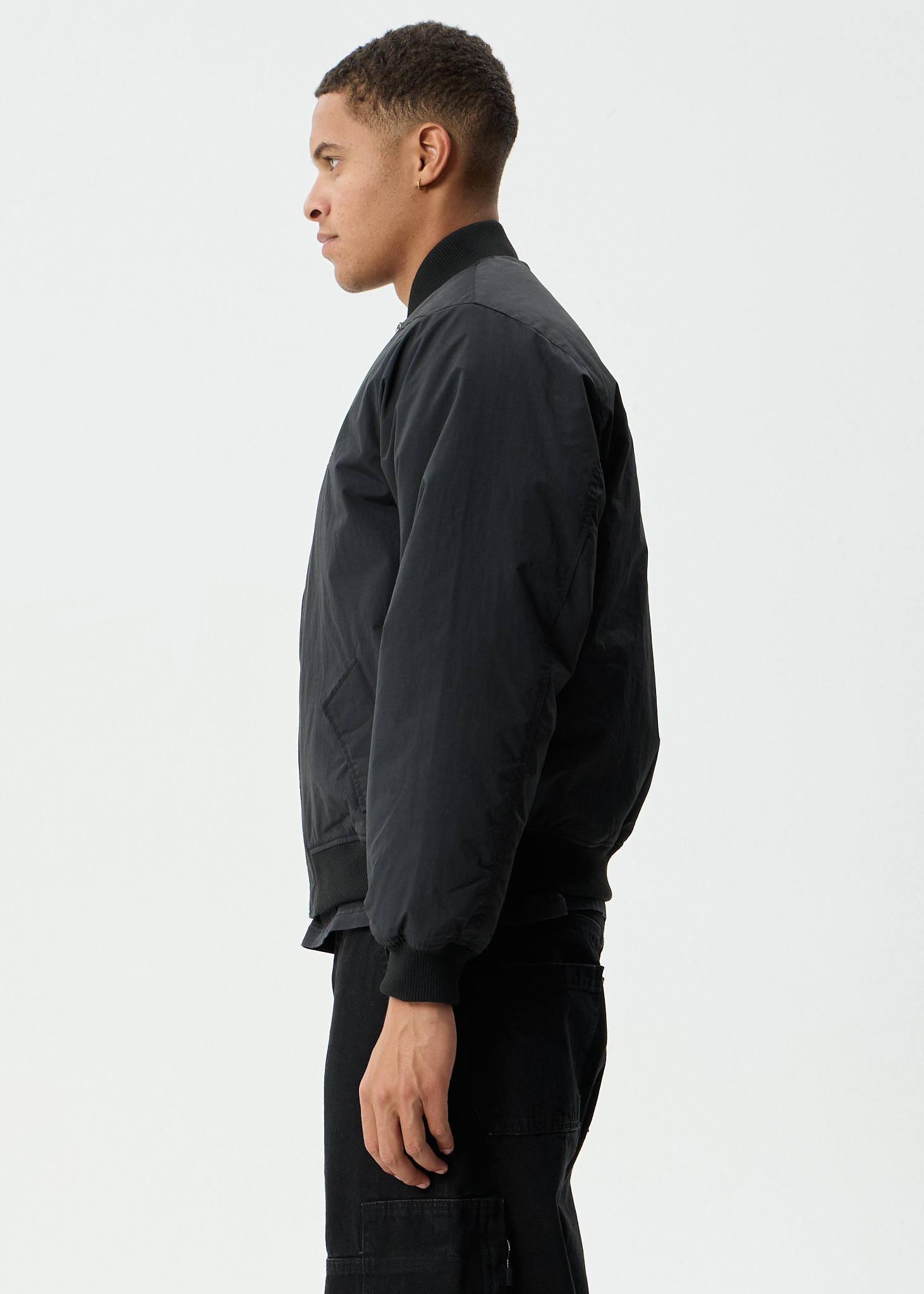 AFENDS Mens No More Bombs - Bomber Jacket - Black