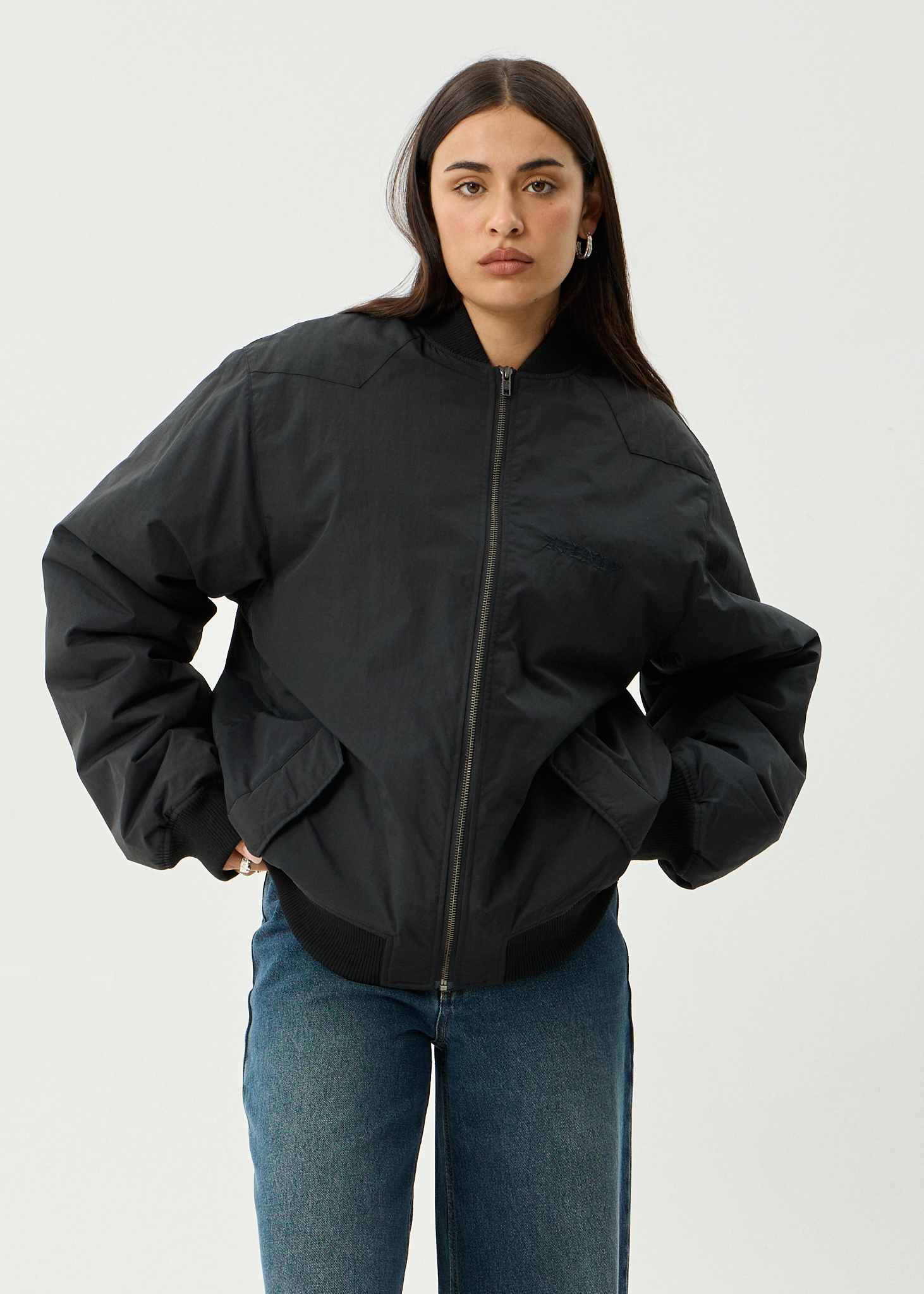 AFENDS Mens No More Bombs - Bomber Jacket - Black