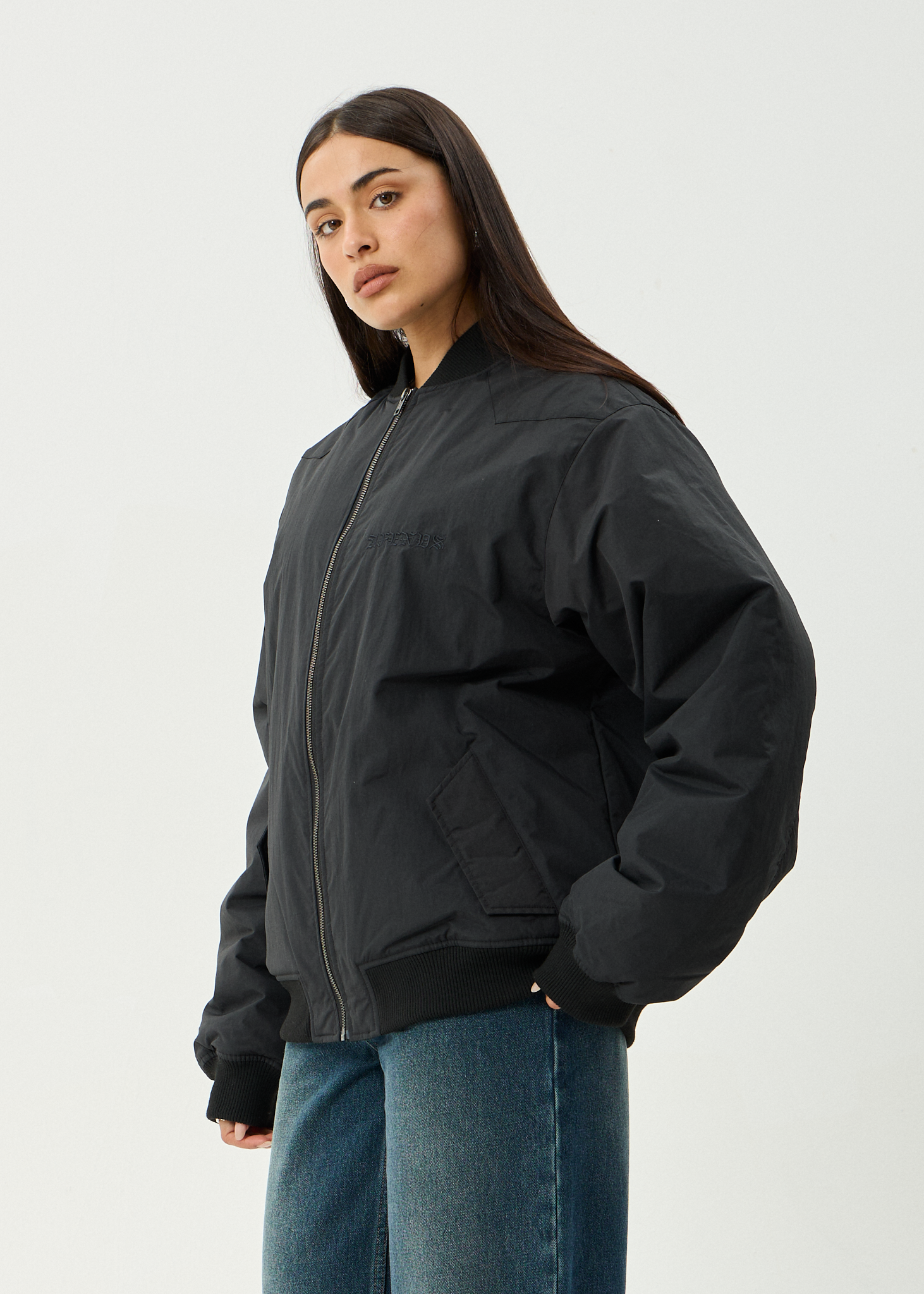 AFENDS Mens No More Bombs - Bomber Jacket - Black