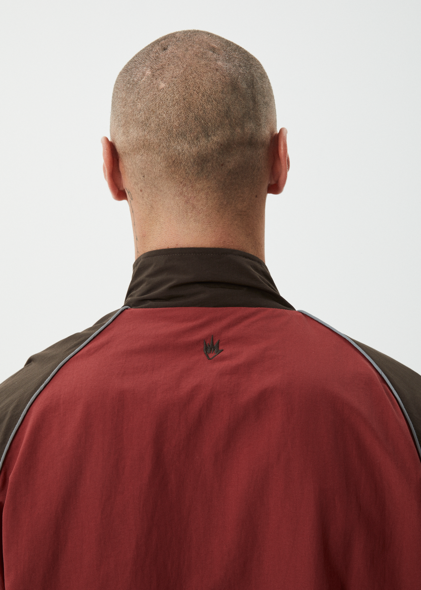 AFENDS Mens Spicy - Sports Spray Jacket - Burgundy