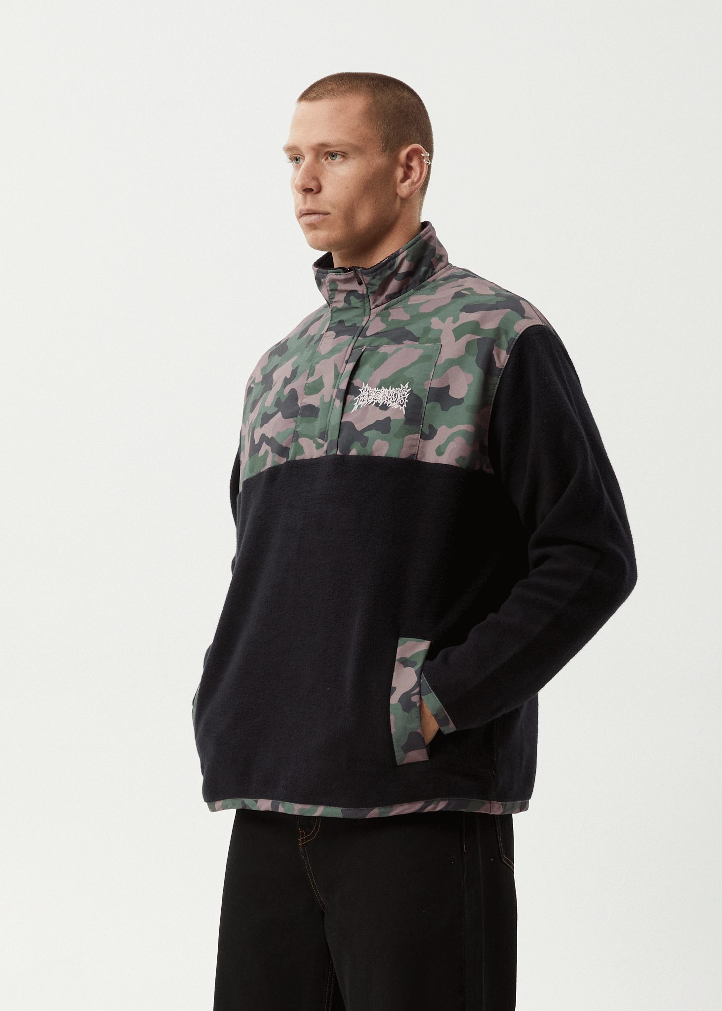 AFENDS Mens Hidden - Fleece Pullover - Hidden