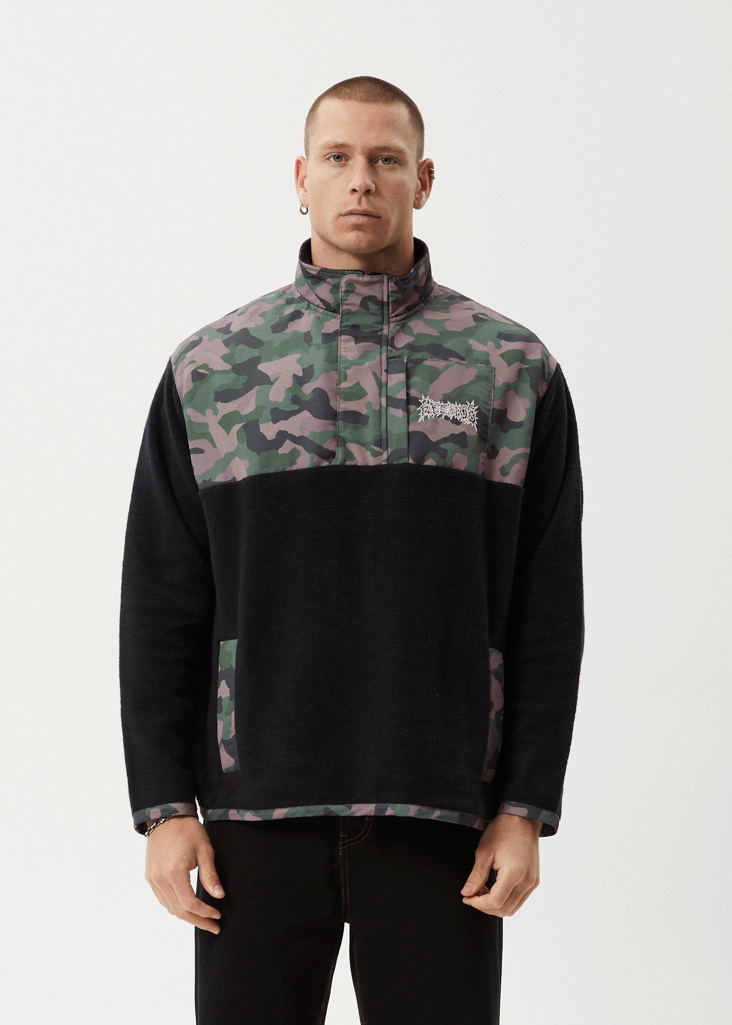 AFENDS Mens Hidden - Fleece Pullover - Hidden