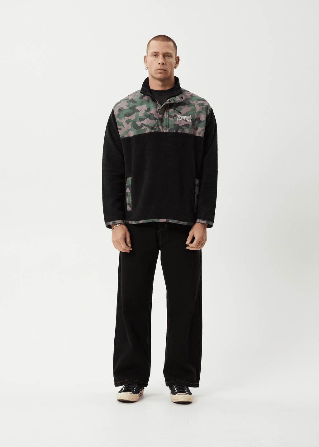 AFENDS Mens Hidden - Fleece Pullover - Hidden