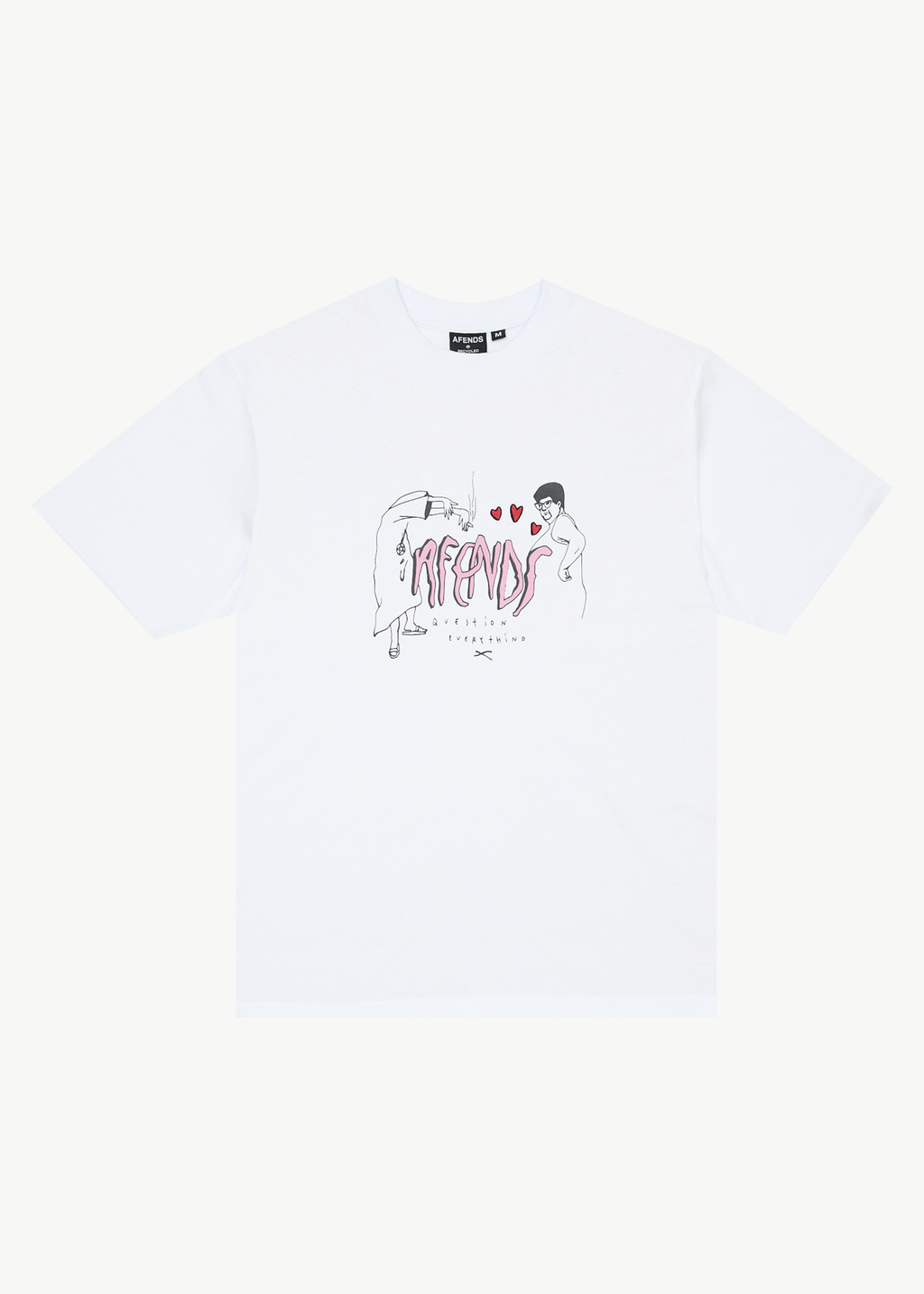 AFENDS Mens Torched - Retro Tee - White