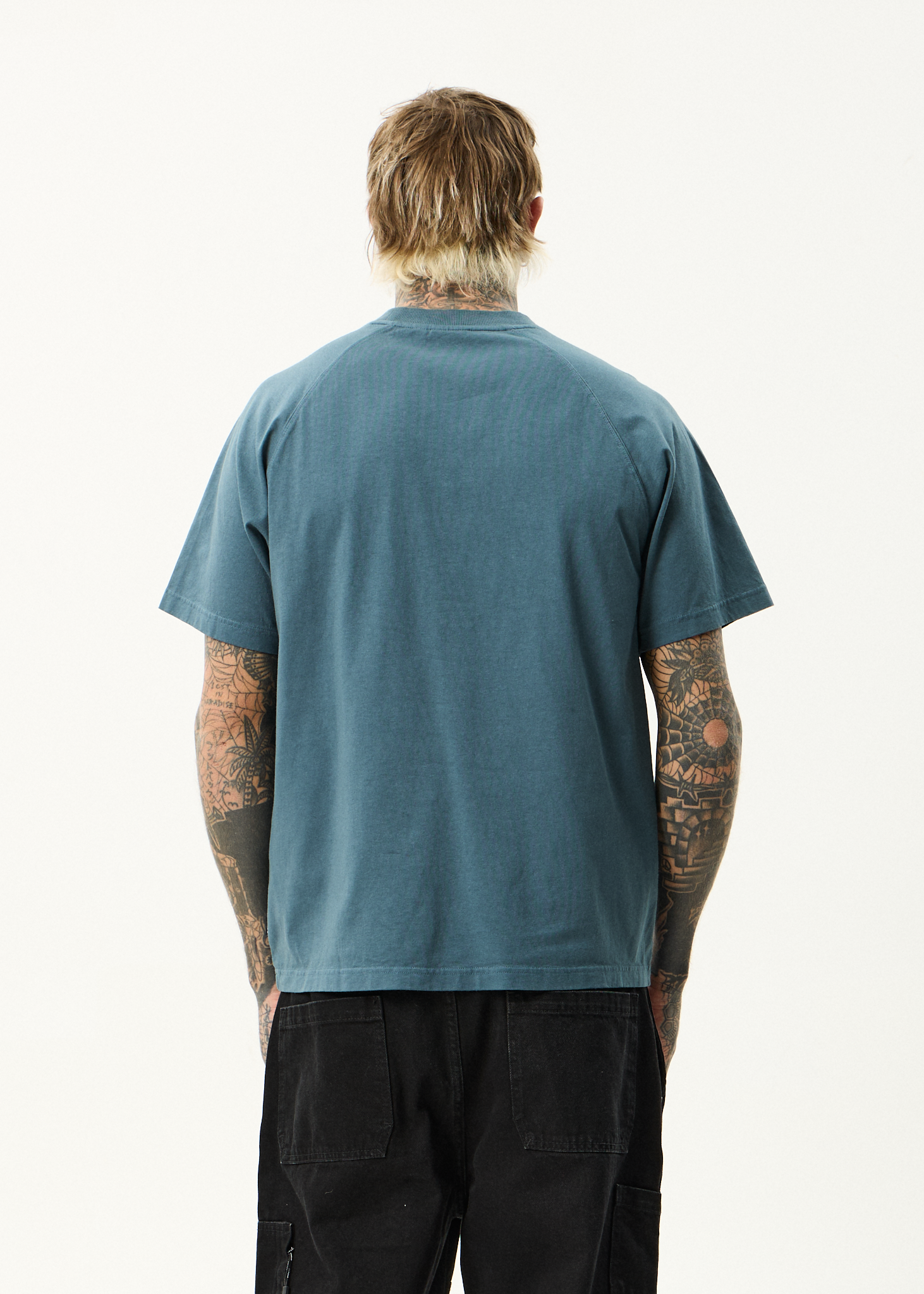 AFENDS Mens Bats - Raglan Boxy Tee - Fuel
