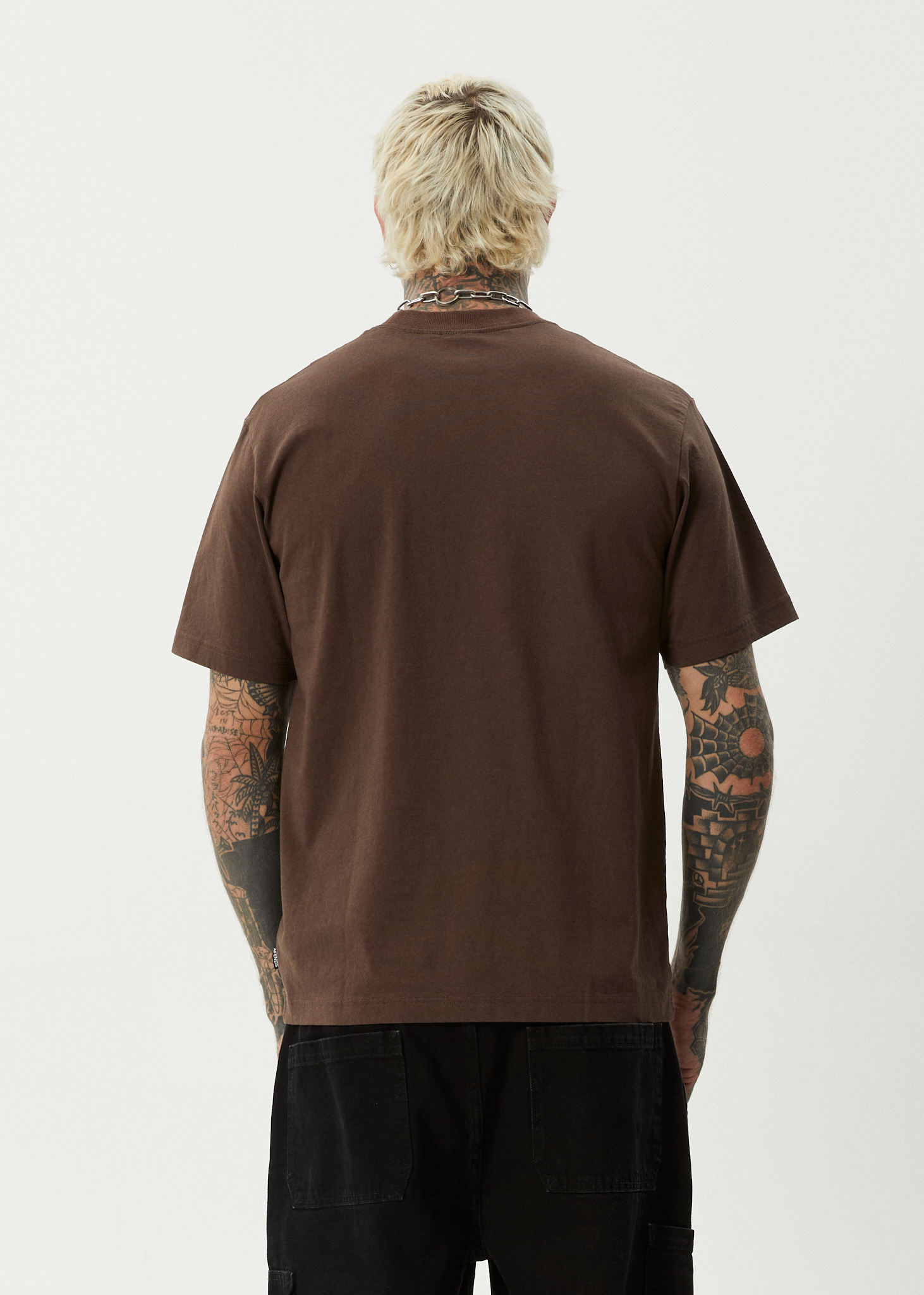 AFENDS Mens Ink - Retro Tee - Coffee