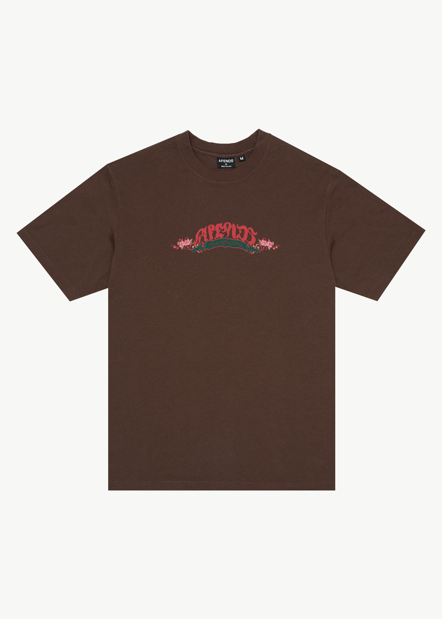 AFENDS Mens Ink - Retro Tee - Coffee