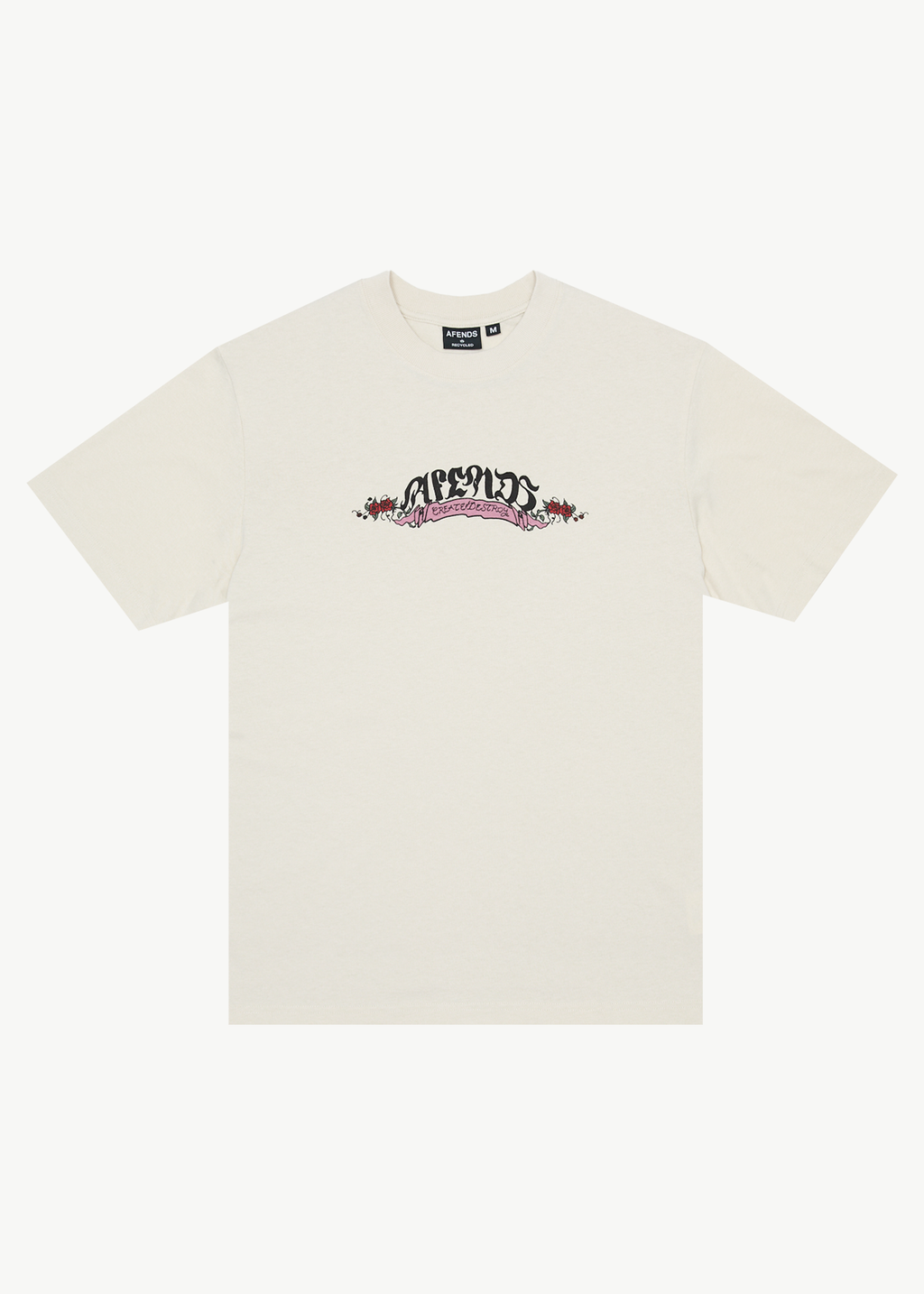 AFENDS Mens Ink - Retro Tee - Moonbeam