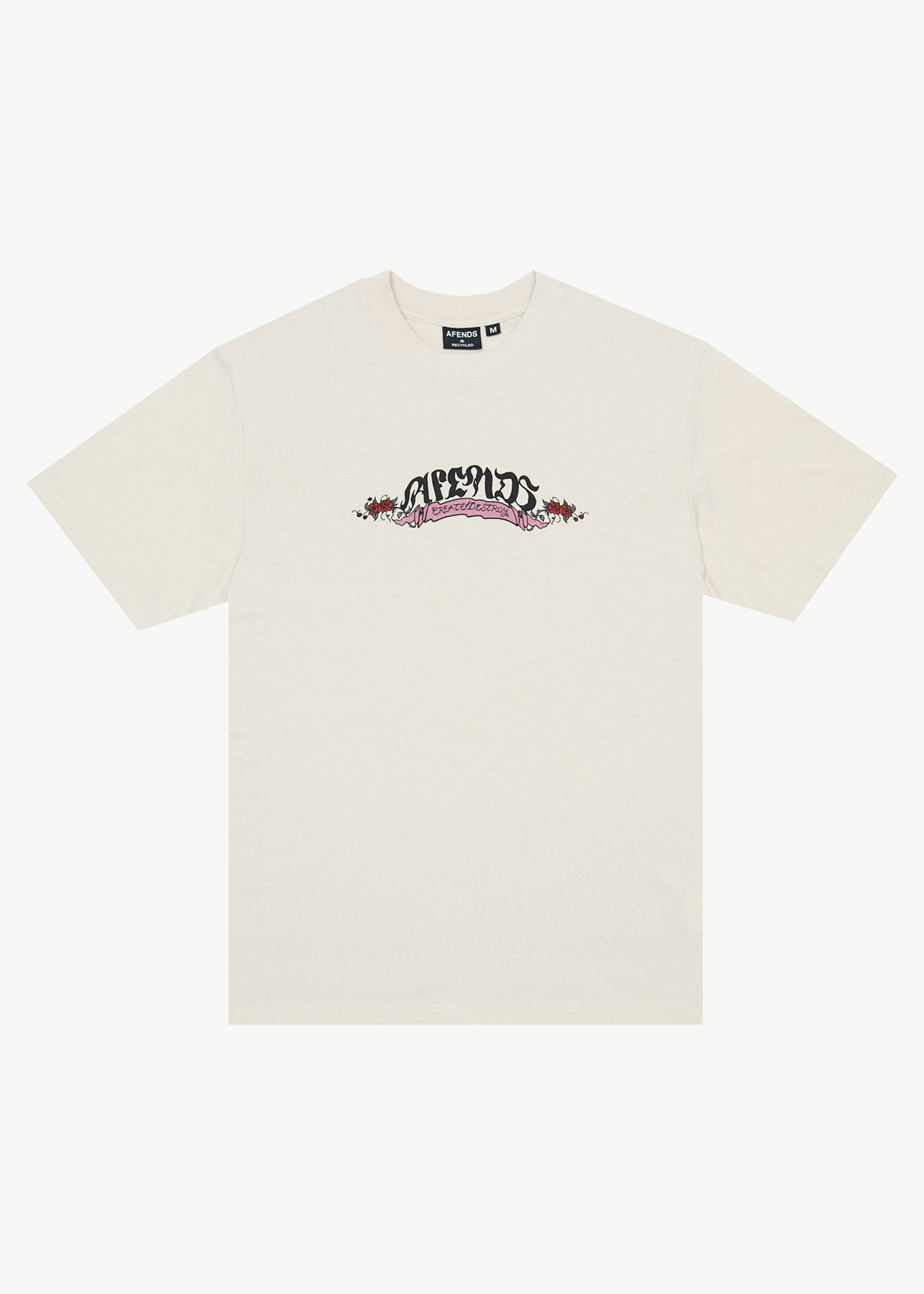 AFENDS Mens Ink - Retro Tee - Moonbeam