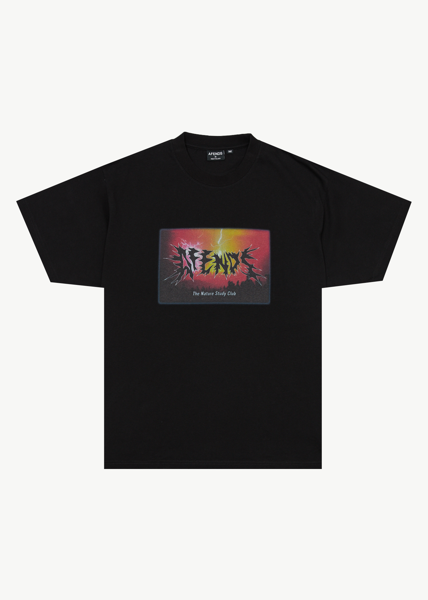 AFENDS Mens Study Club - Boxy Tee - Black