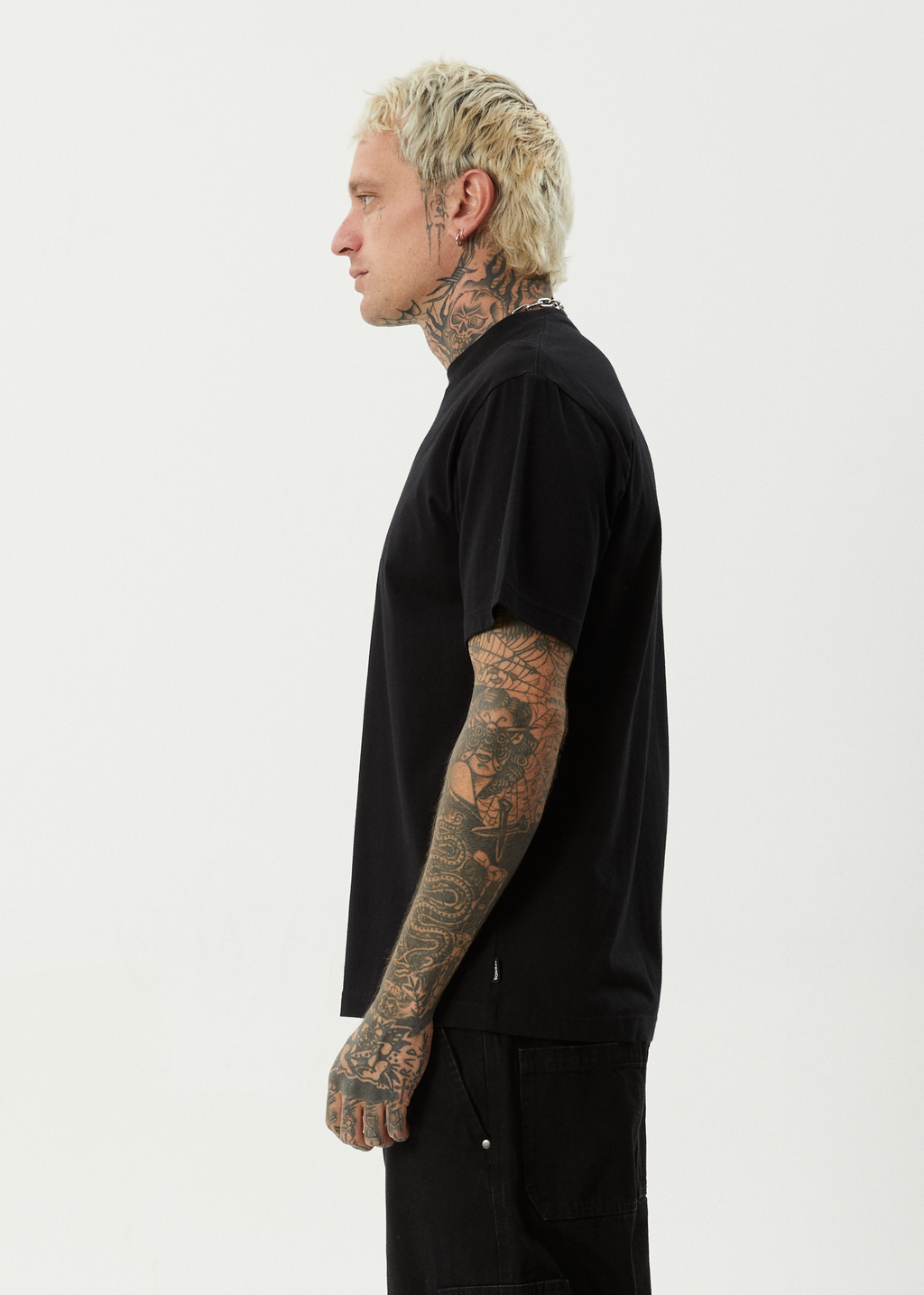 AFENDS Mens Embossed - Retro Tee - Black