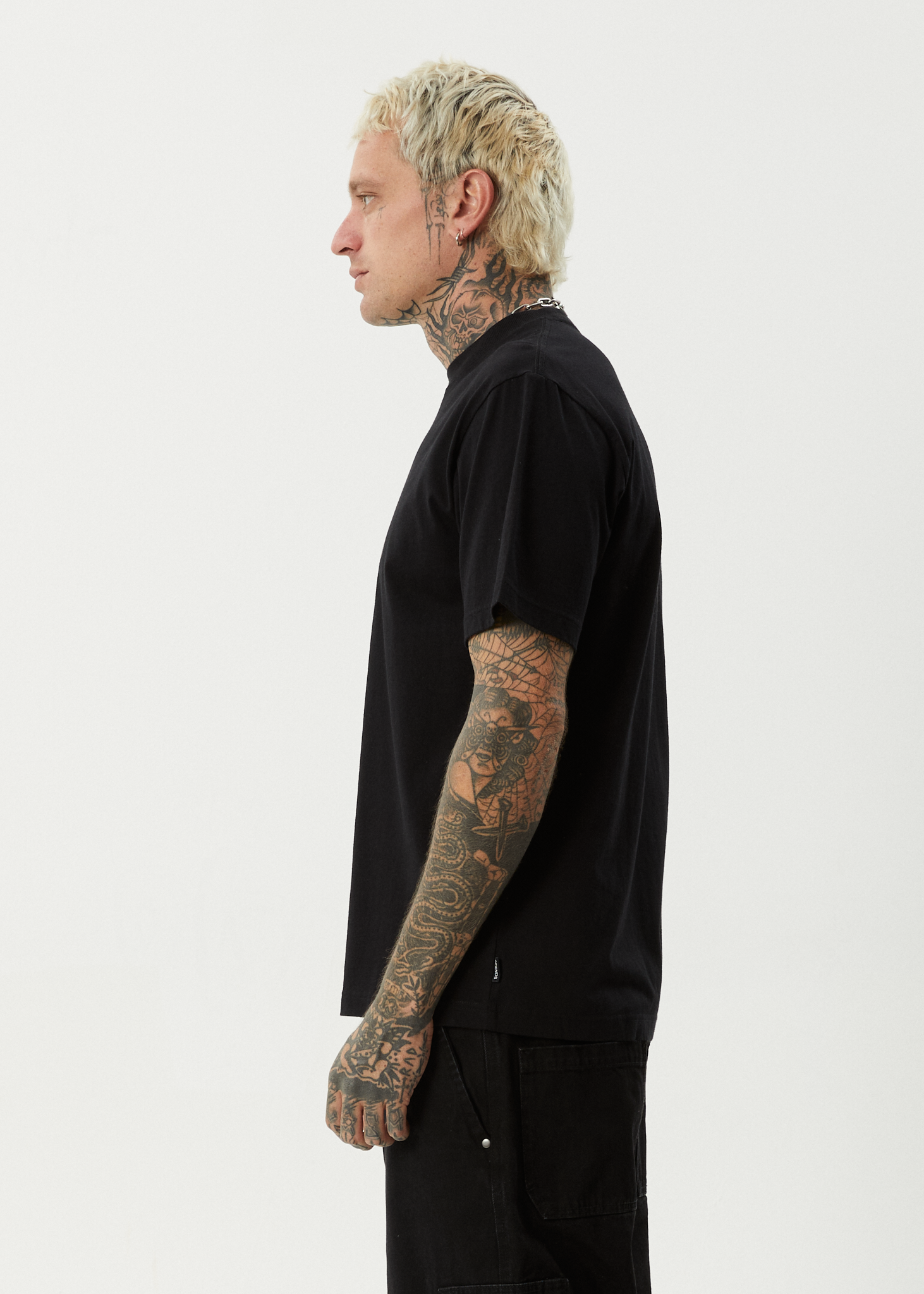 AFENDS Mens Embossed - Retro Tee - Black