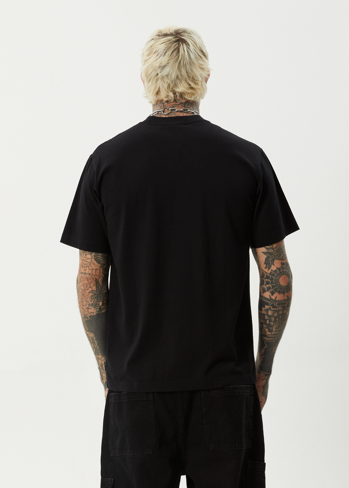 AFENDS Mens Embossed - Retro Tee - Black