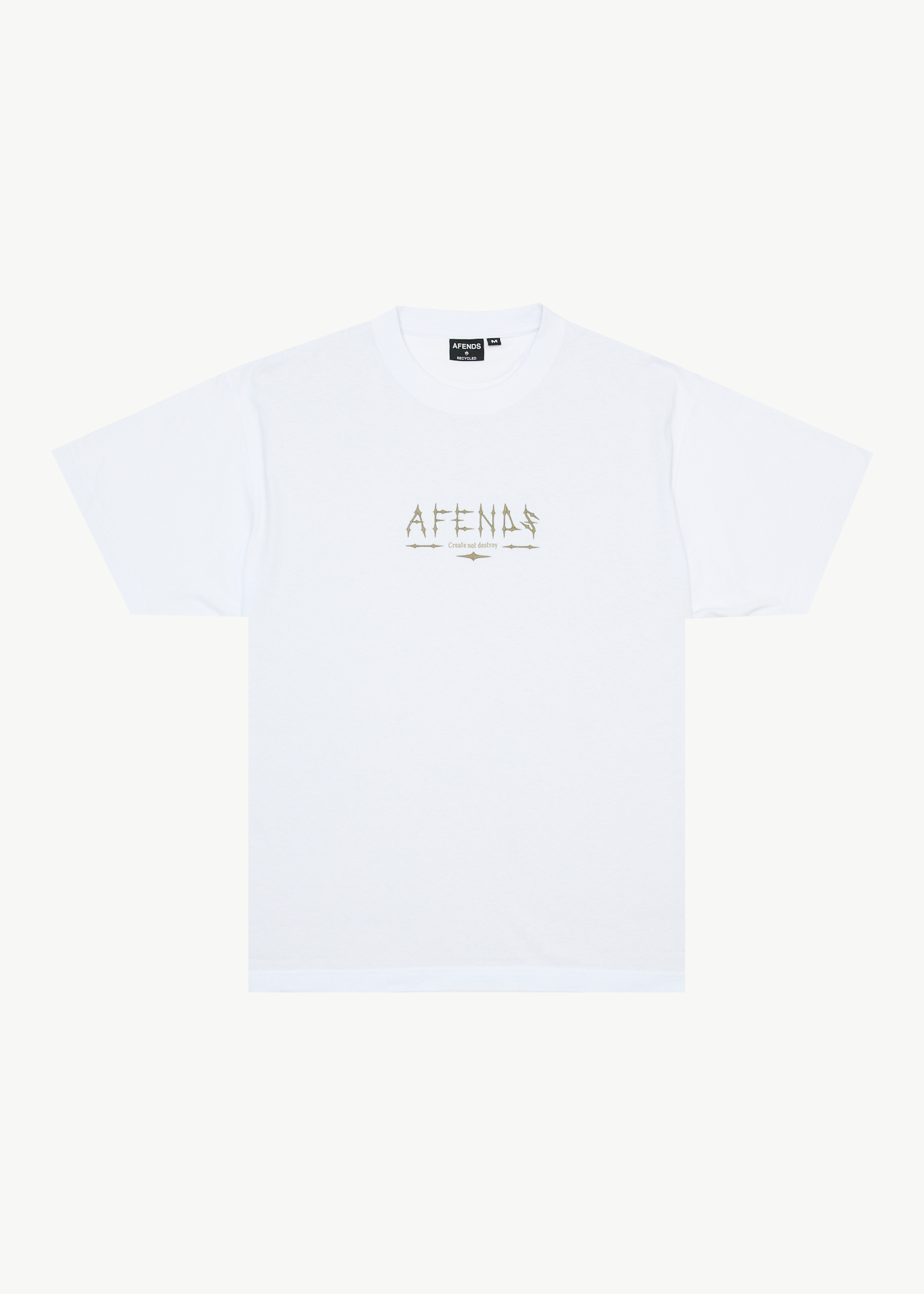 AFENDS Mens Spinal - Boxy Tee - White