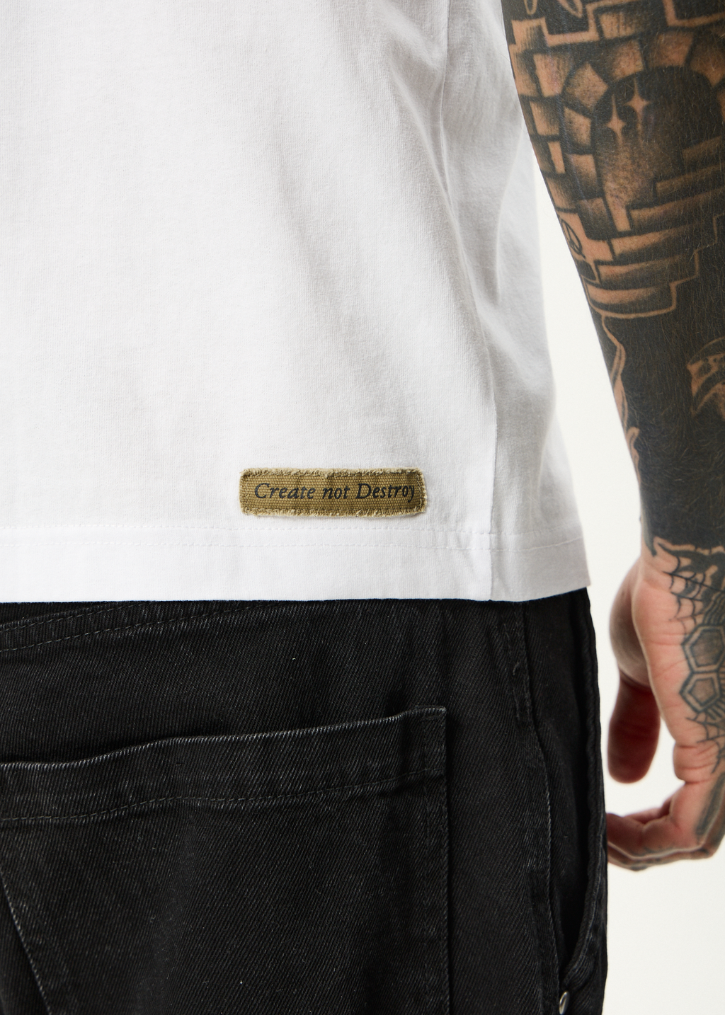 AFENDS Mens Spinal - Boxy Tee - White