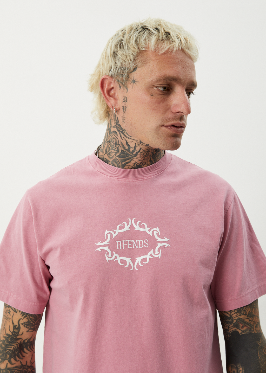 AFENDS Mens My Tribe - Heavyweight Retro Tee - Washed Marrakesh