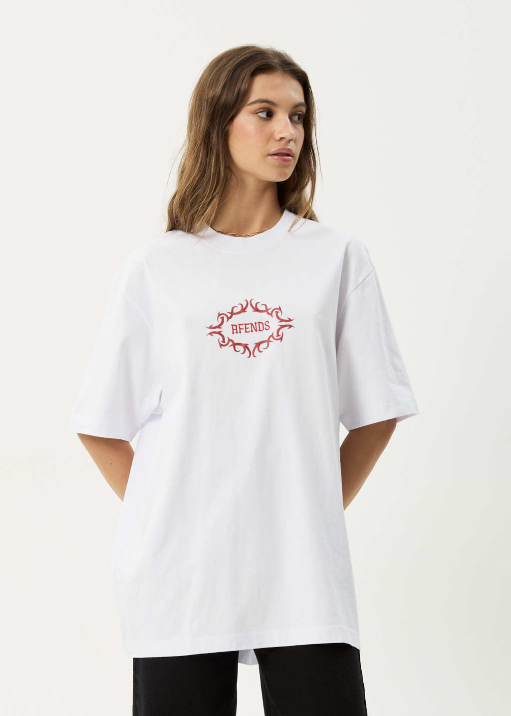 AFENDS Mens My Tribe - Heavyweight Retro Tee - White