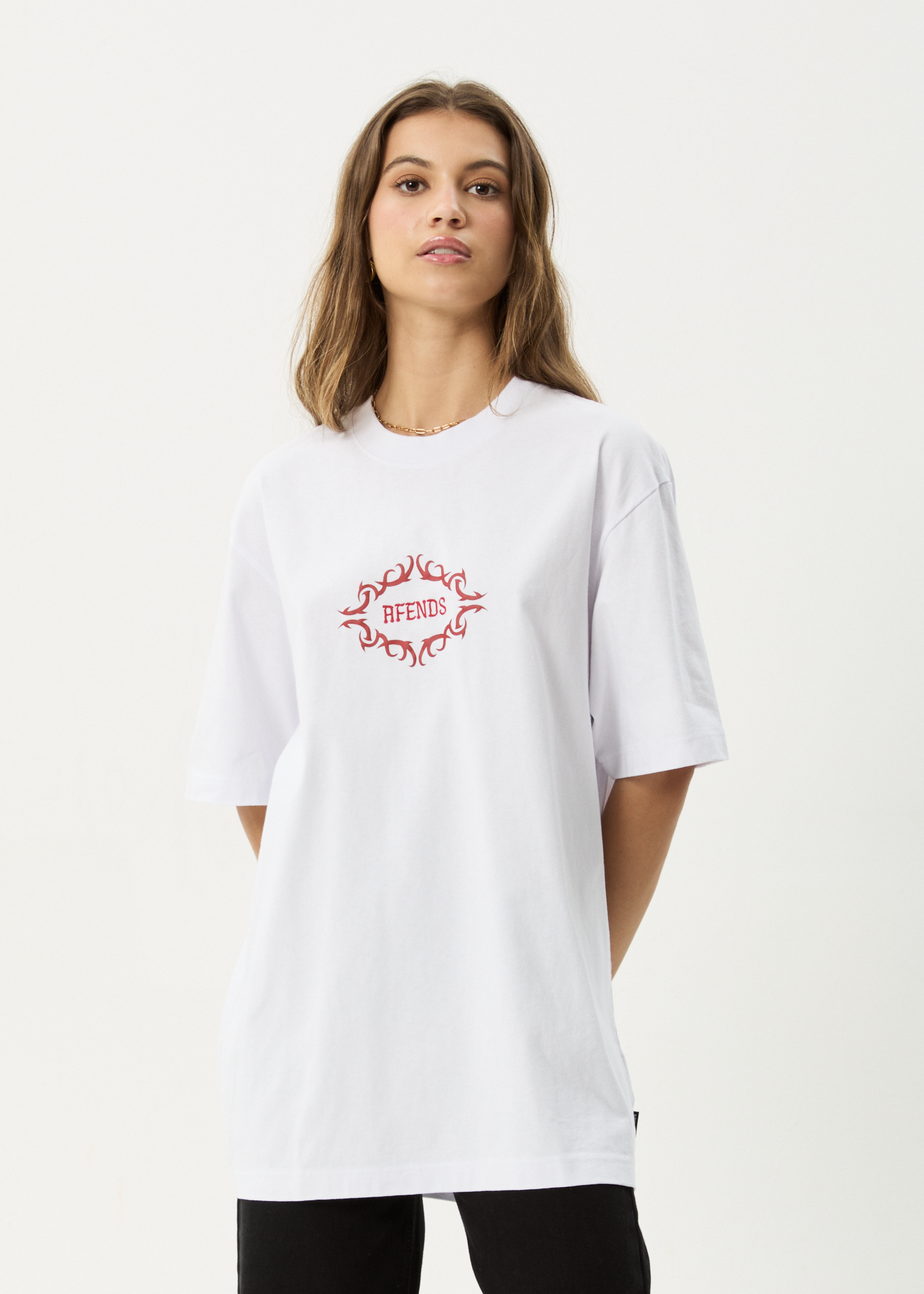 AFENDS Mens My Tribe - Heavyweight Retro Tee - White