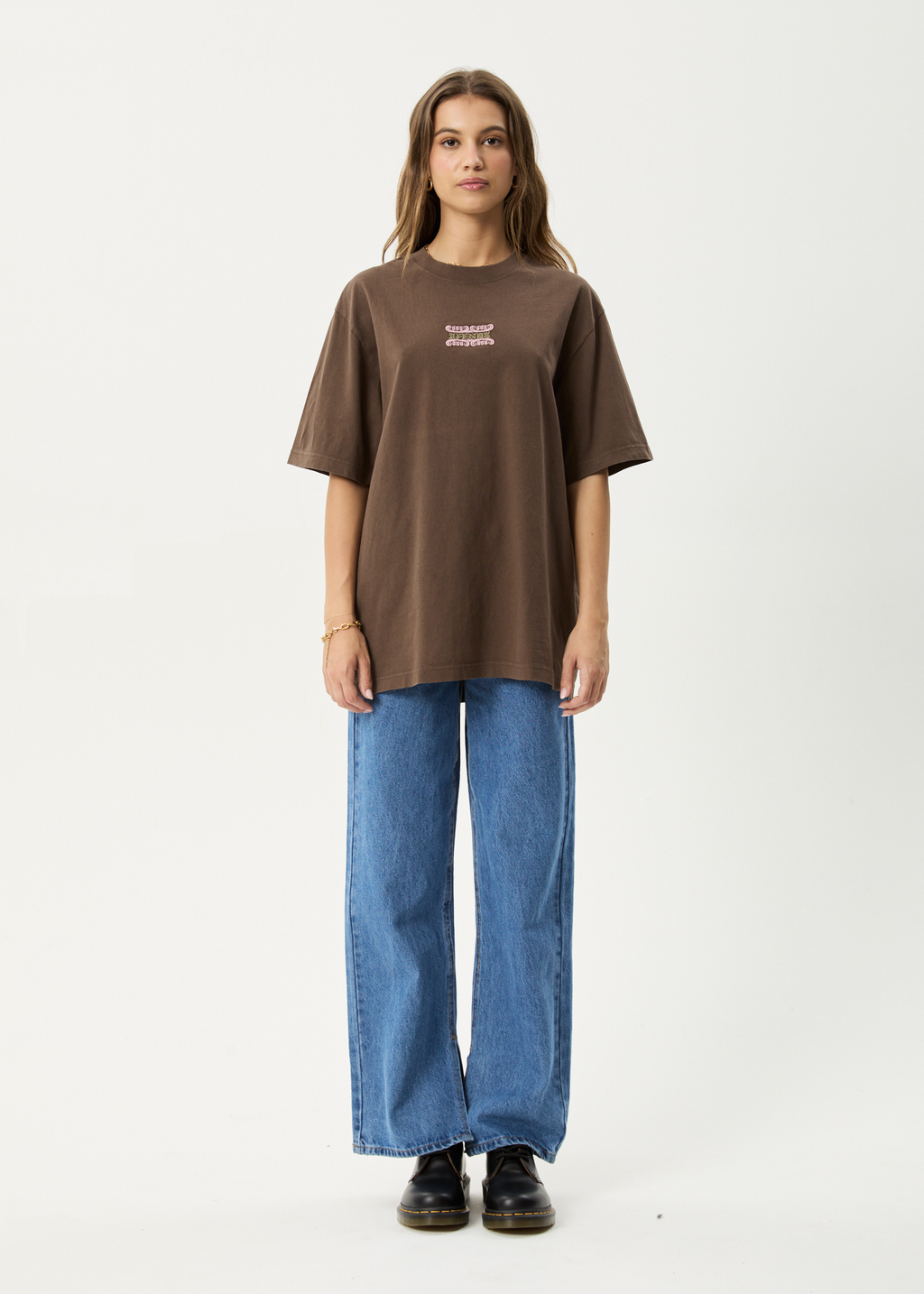 AFENDS Mens Sixsixsix - Retro Tee - Coffee