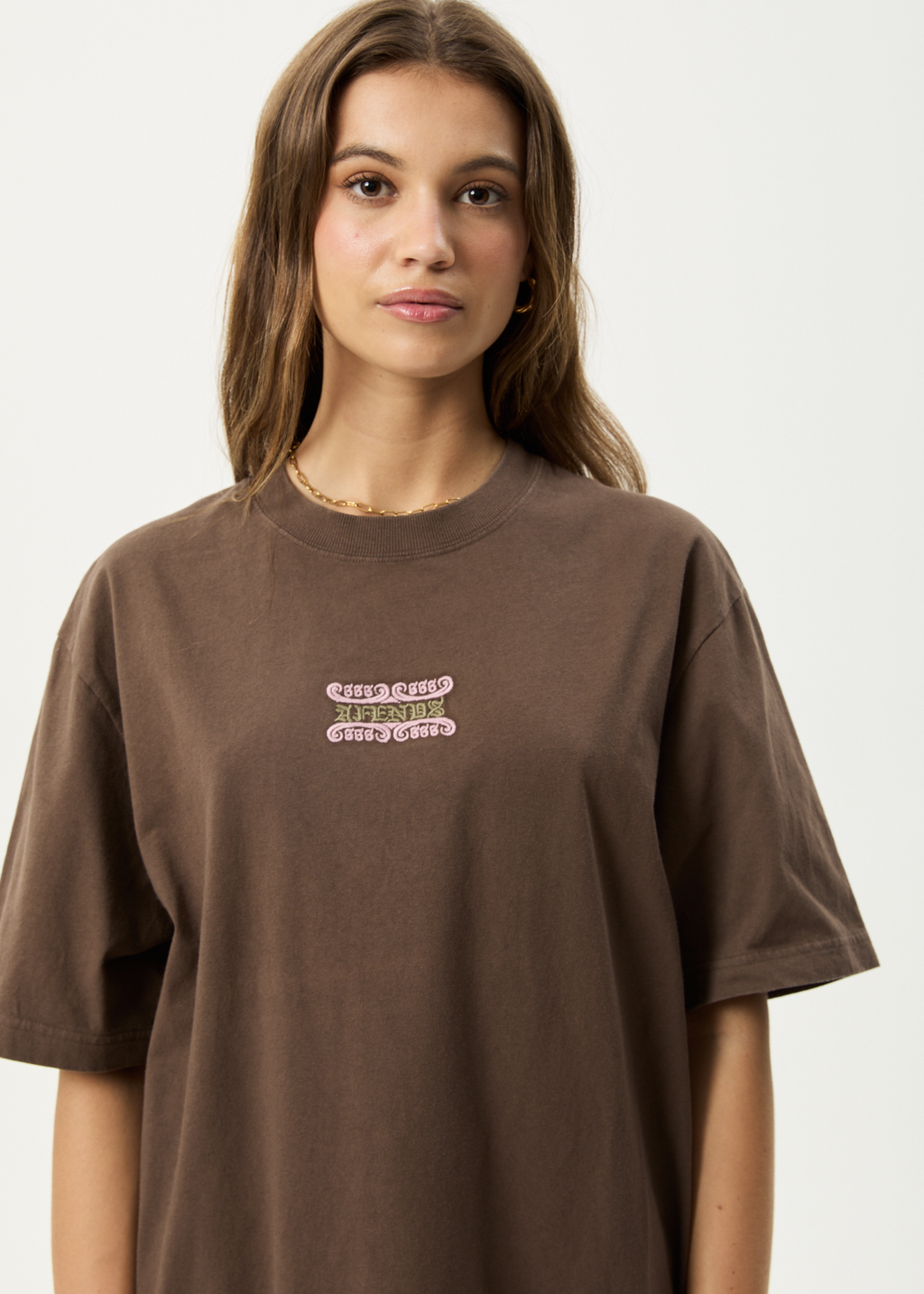 AFENDS Mens Sixsixsix - Retro Tee - Coffee