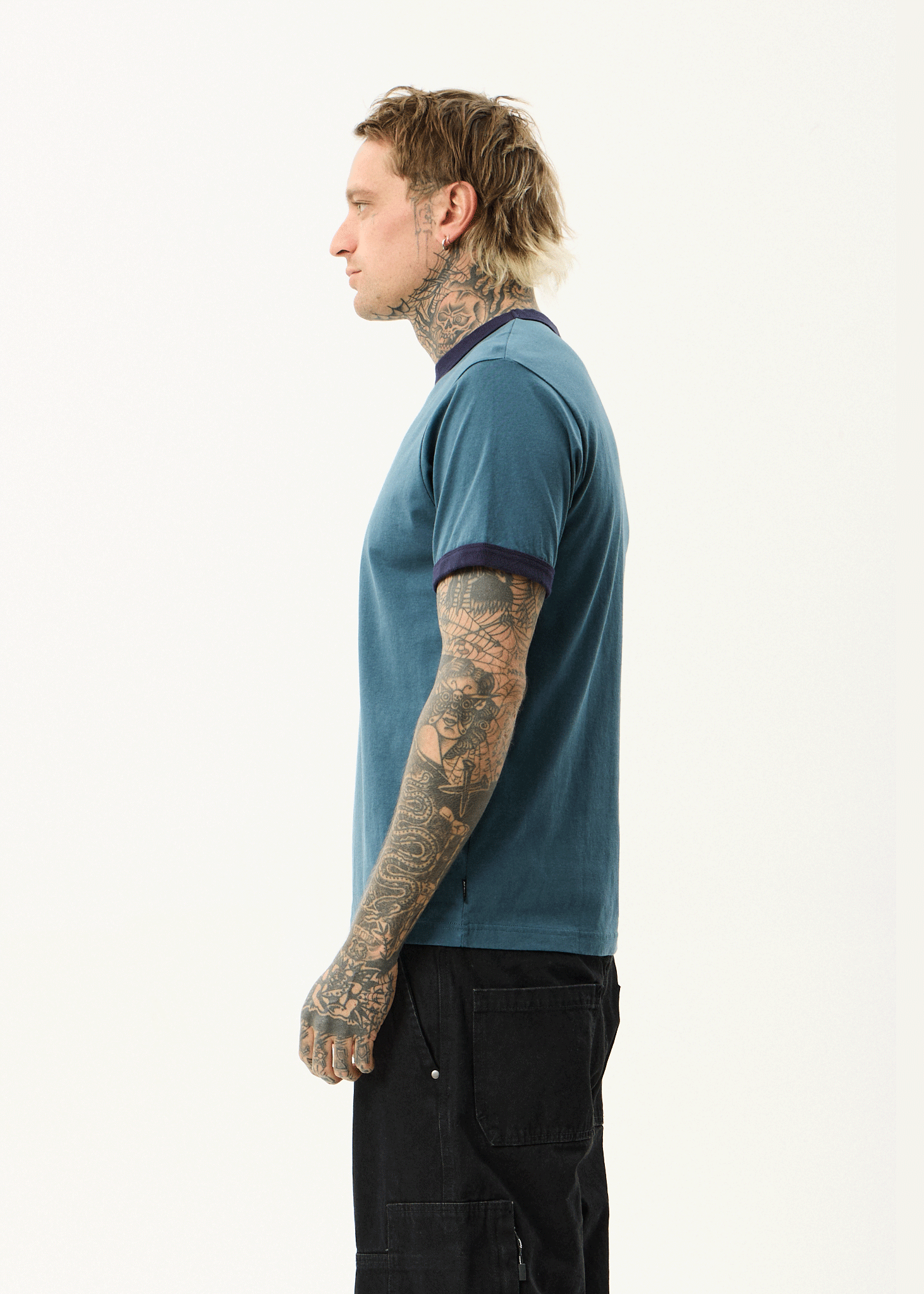 AFENDS Mens Witchcraft - Ringer Tee - Fuel