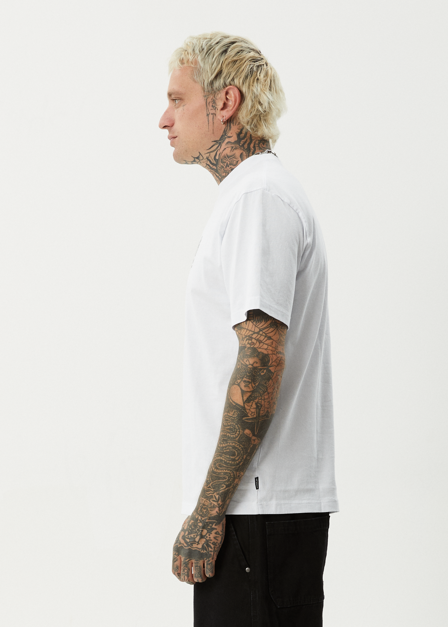 AFENDS Mens Huffenpuff - Retro Tee - White