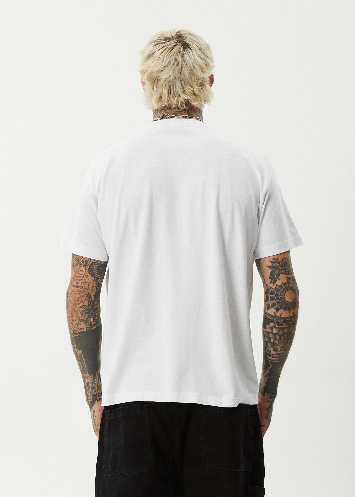 AFENDS Mens Waves - Boxy Tee - White