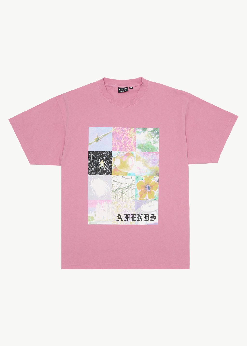 AFENDS Mens Sadworld - Heavyweight Boxy Tee - Washed Marrakesh