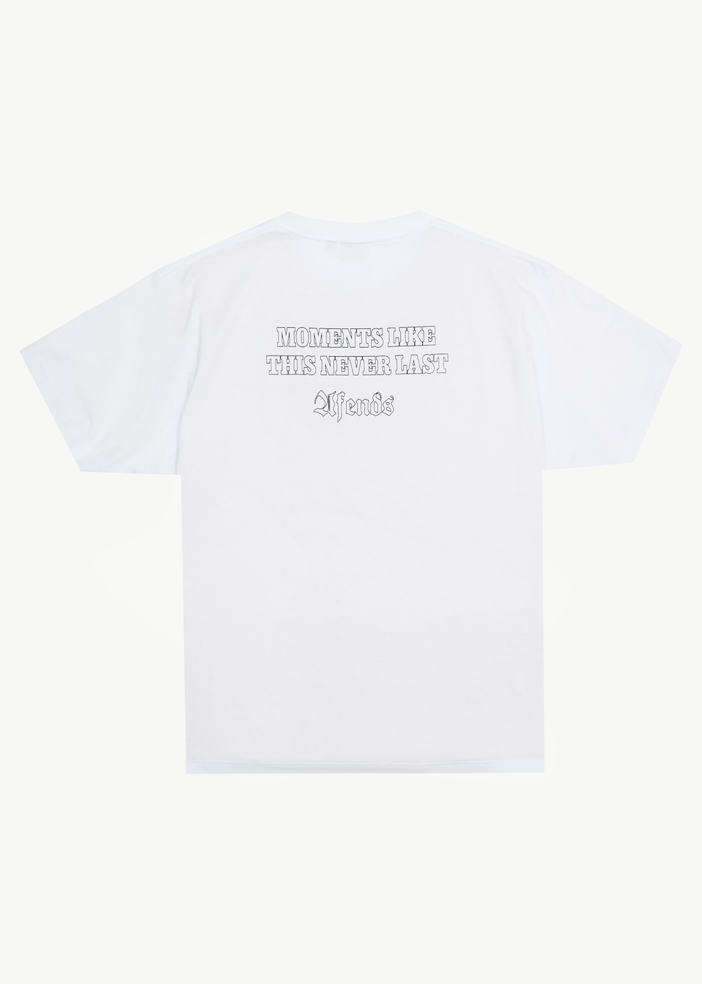 AFENDS Mens Never Last - Heavyweight Boxy Tee - White
