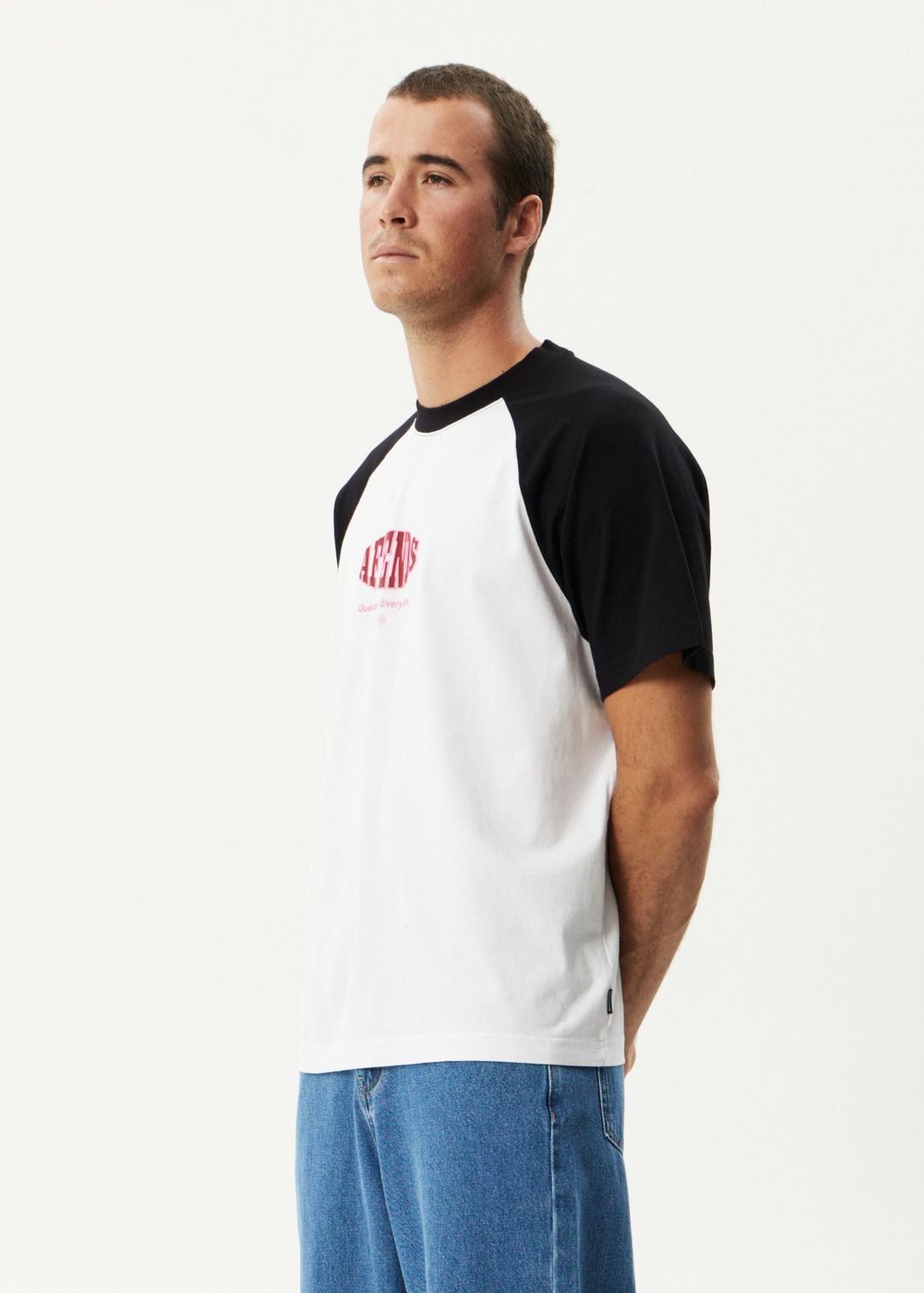 AFENDS Mens Arch - Raglan Tee - White