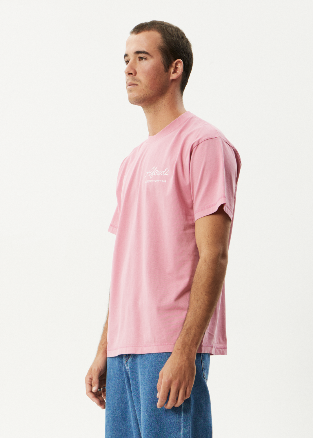 AFENDS Mens Valentine - Heavyweight Boxy Tee - Washed Marrakesh