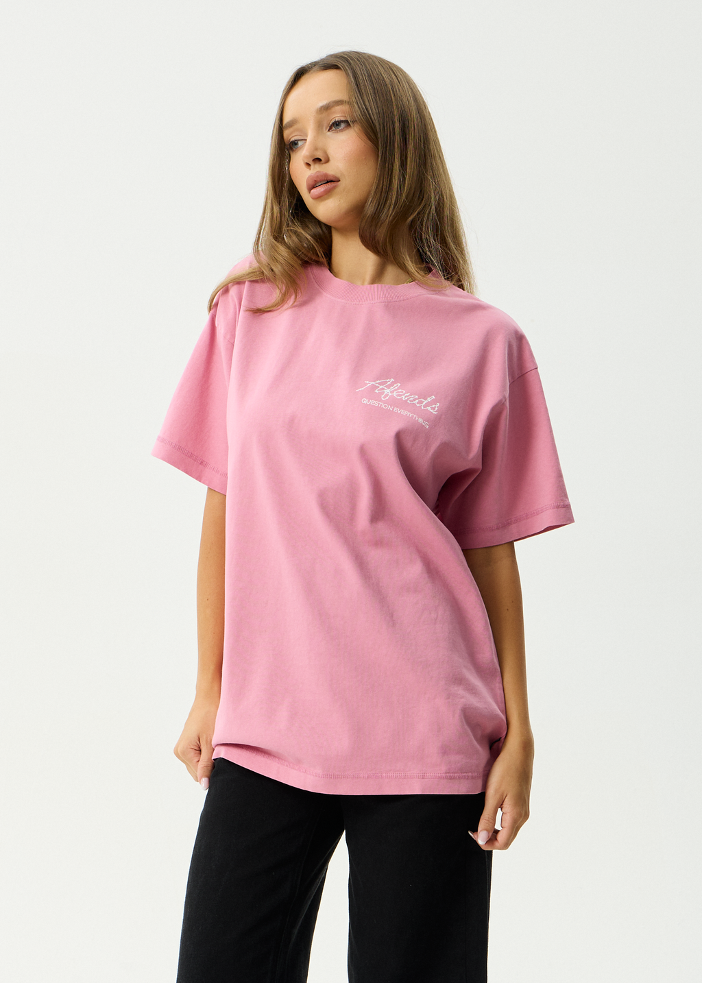 AFENDS Mens Valentine - Heavyweight Boxy Tee - Washed Marrakesh