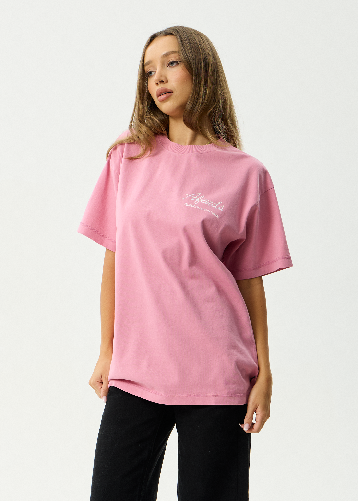 AFENDS Mens Valentine - Heavyweight Boxy Tee - Washed Marrakesh