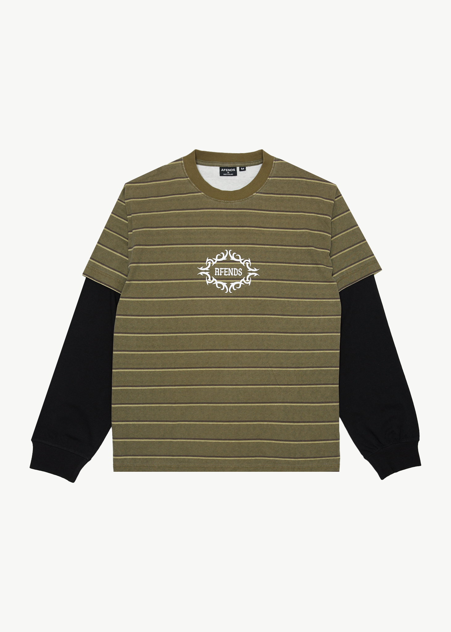 AFENDS Mens My Tribe - Layered Boxy Tee - Boa