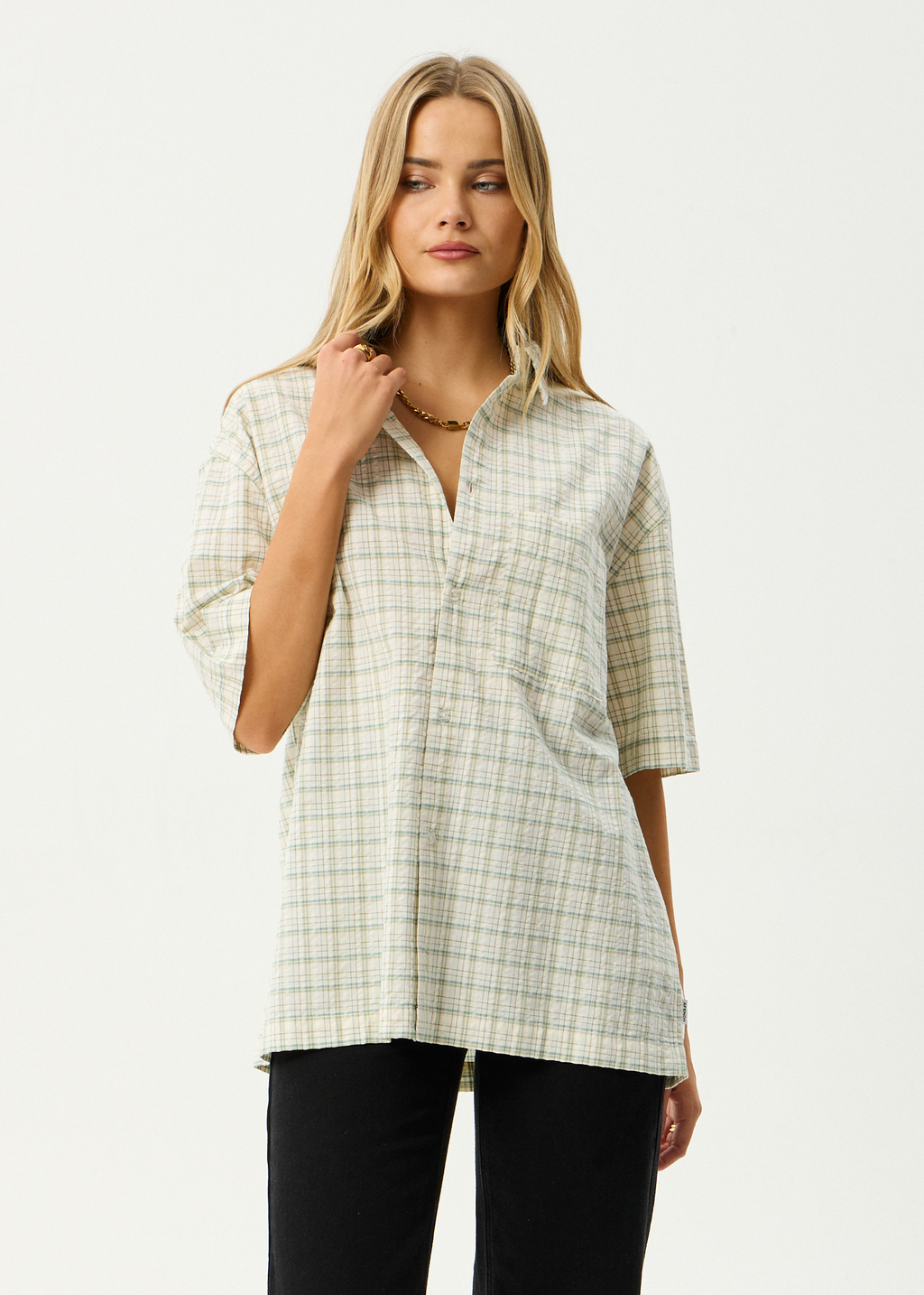 AFENDS Mens Legacy - Short Sleeve Shirt - Boa Check