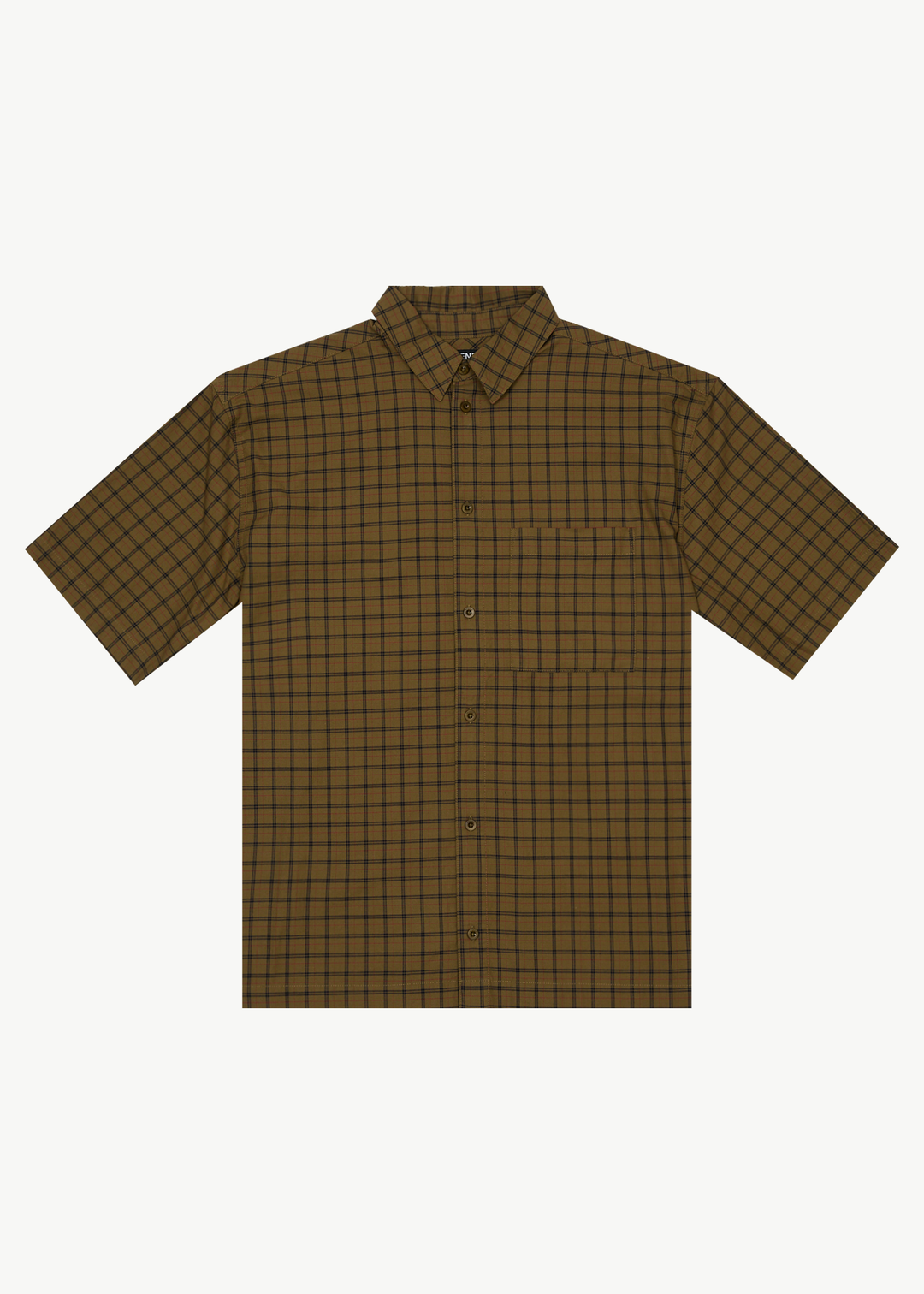 AFENDS Mens Challenger - Check Short Sleeve Shirt - Elmwood
