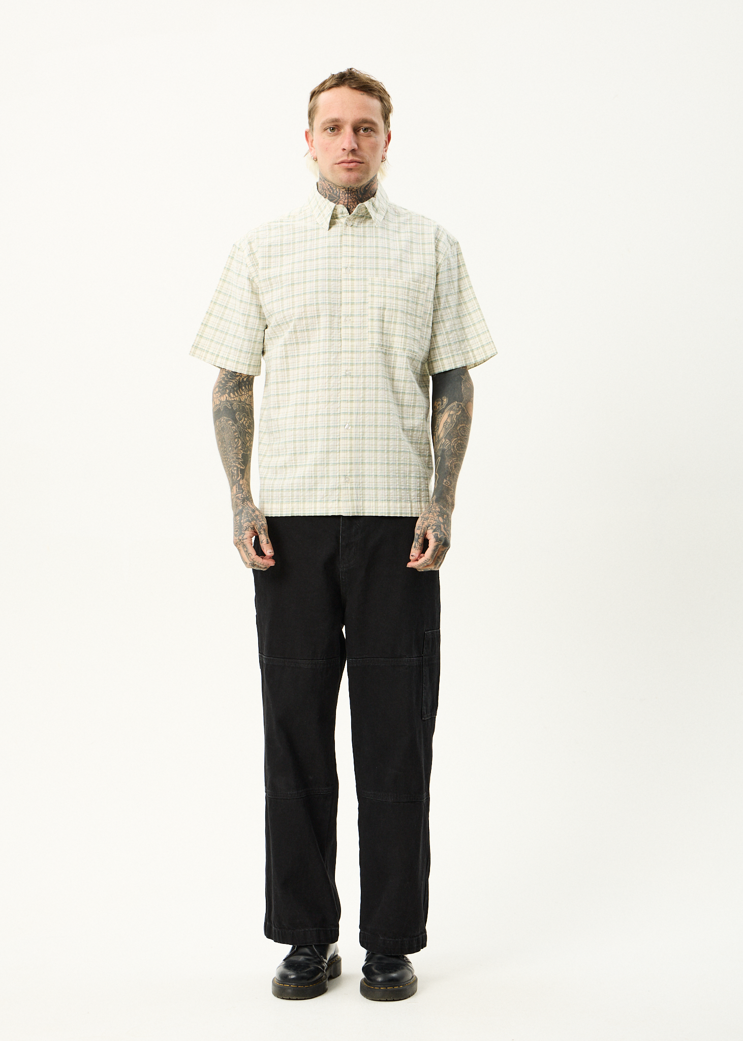 AFENDS Mens Legacy - Short Sleeve Shirt - Boa Check