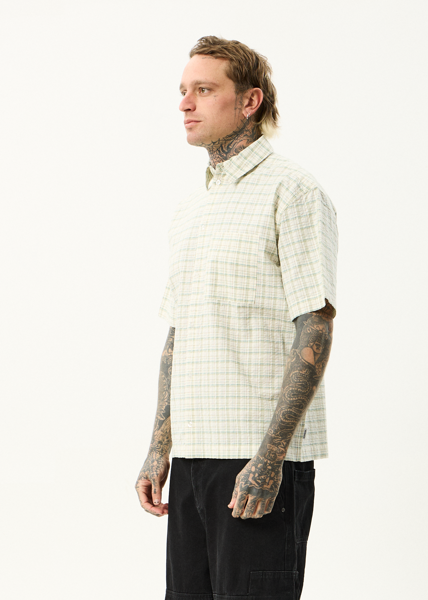 AFENDS Mens Legacy - Short Sleeve Shirt - Boa Check