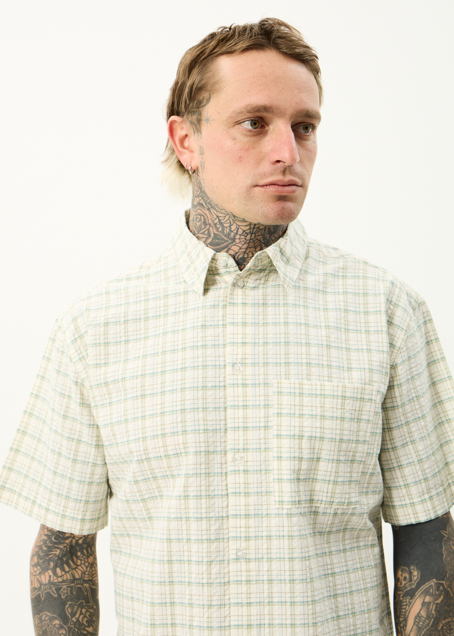 AFENDS Mens Legacy - Short Sleeve Shirt - Boa Check