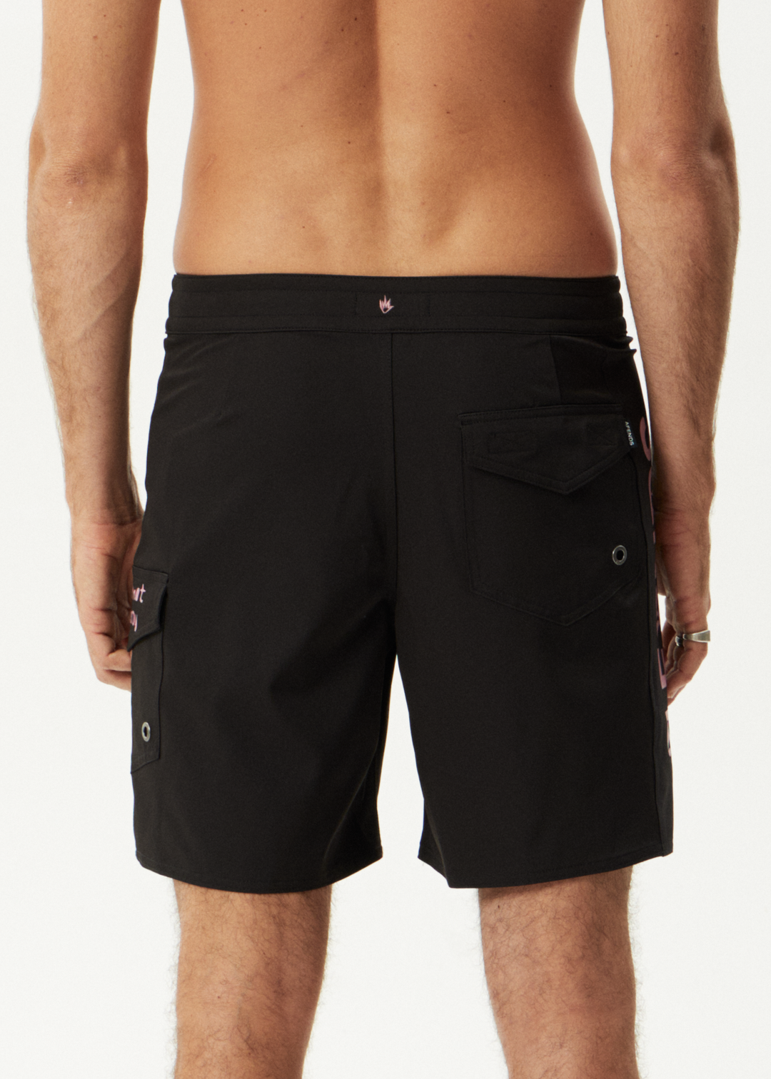 AFENDS Mens Mix Up - Surf Related V2 Boardshort 18" - Black
