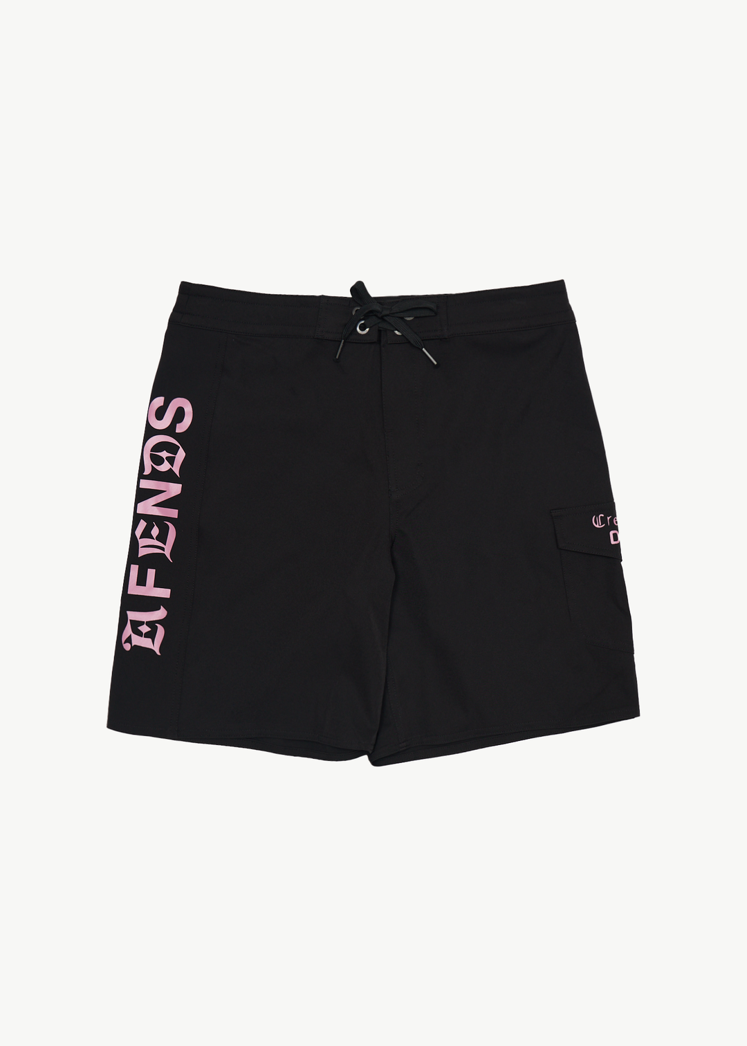 AFENDS Mens Mix Up - Surf Related V2 Boardshort 18" - Black